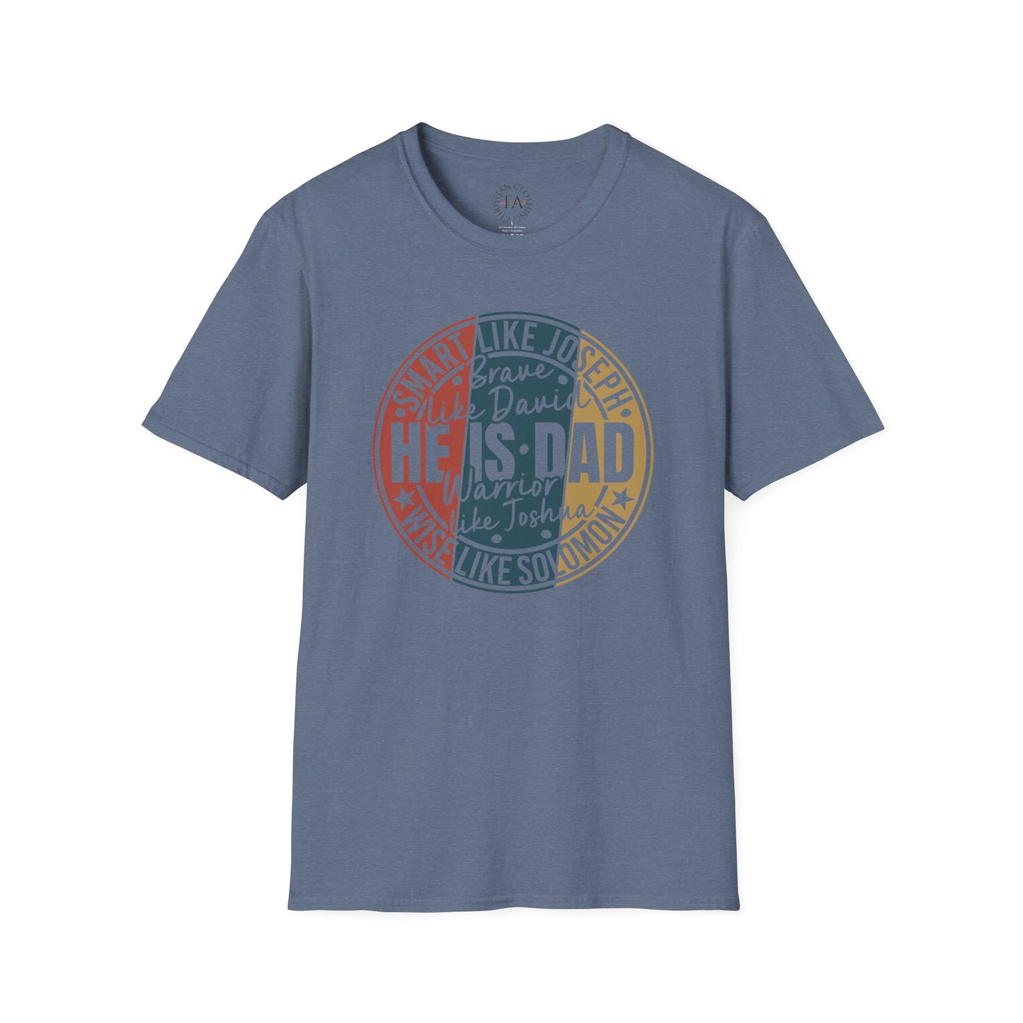 Faith Inspired Smart Like Dad Unisex Softstyle T-Shirt, Gifts for Father's Day, Casual Wear, Birthday Shirt, Dad Life Tee