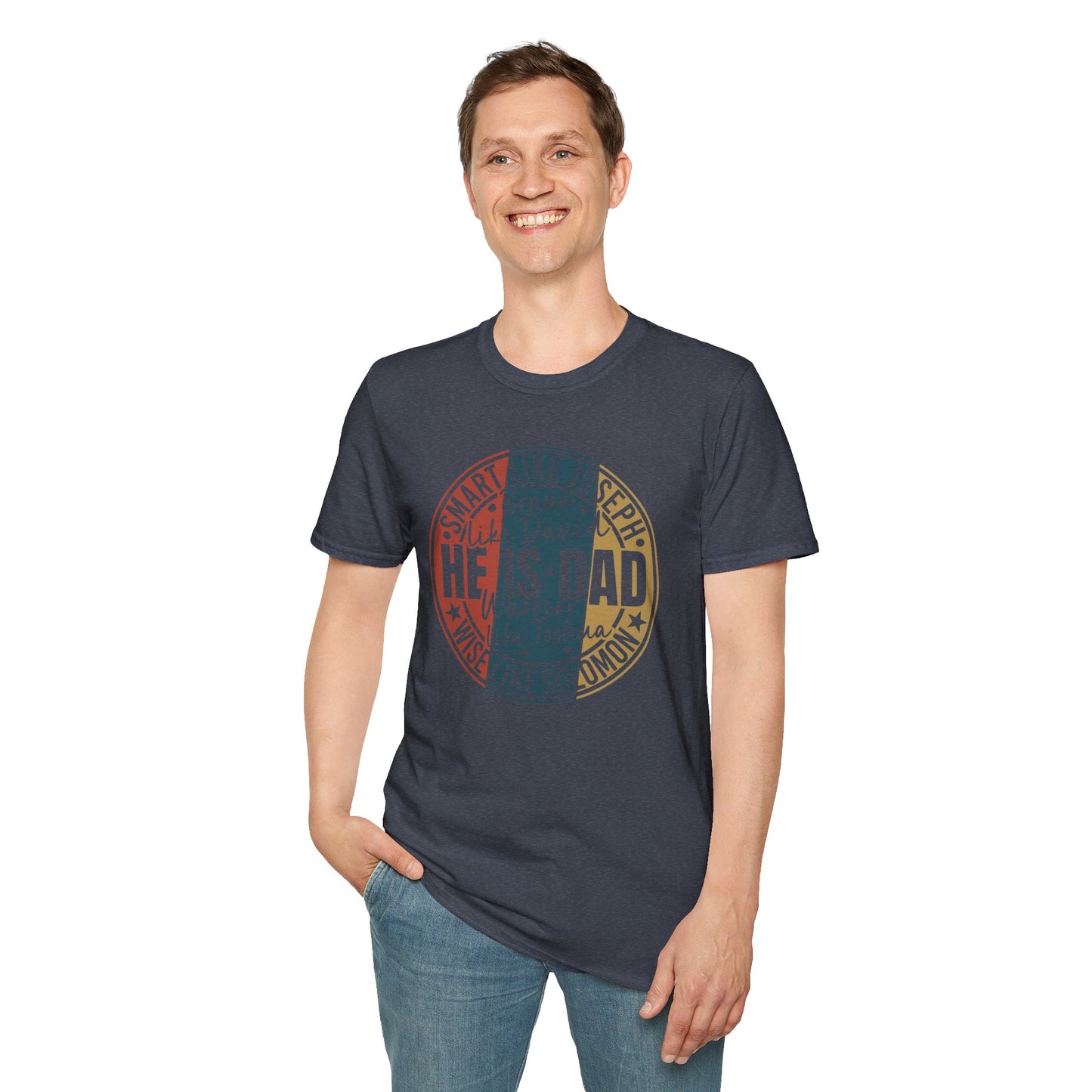 Faith Inspired Smart Like Dad Unisex Softstyle T-Shirt, Gifts for Father's Day, Casual Wear, Birthday Shirt, Dad Life Tee