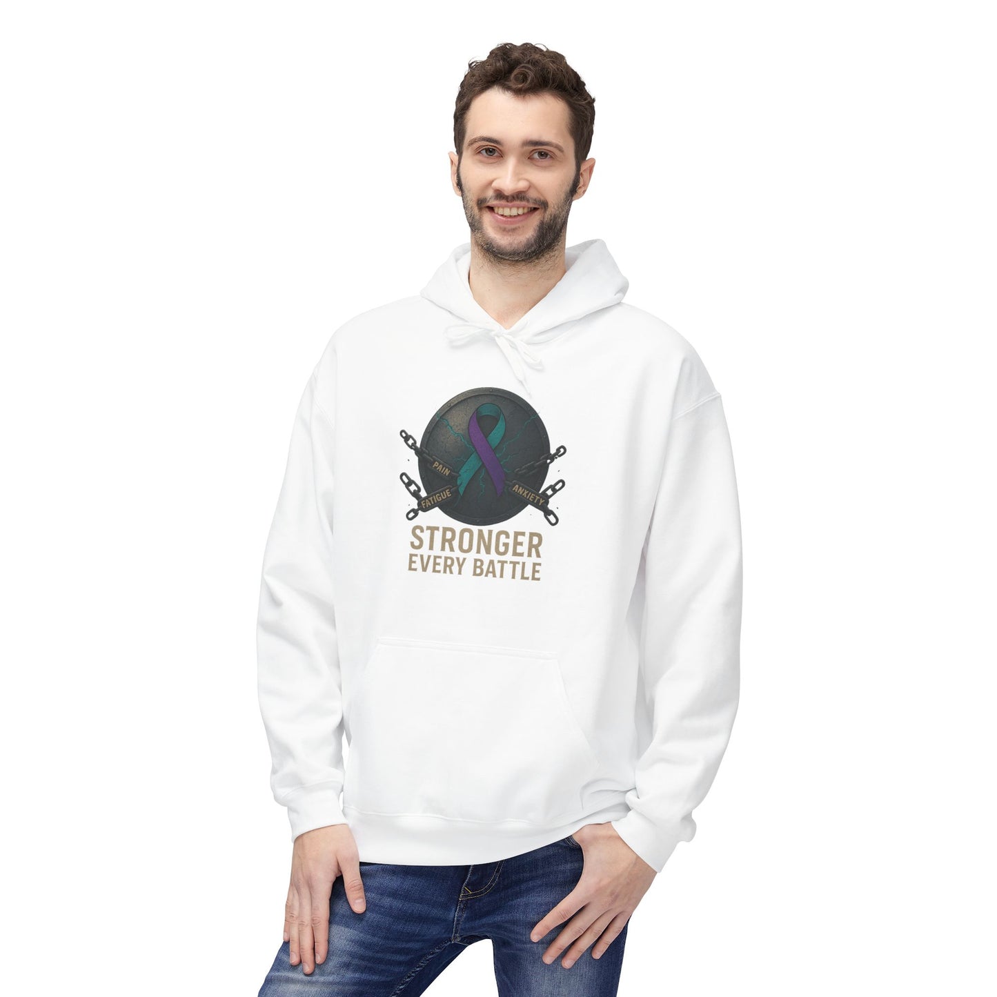 Fragile X Empowering Strength Hoodie - Unisex Midweight Softstyle Fleece, Casual Wear, Motivational Gift, Workout Fashion, Everyday Comfort