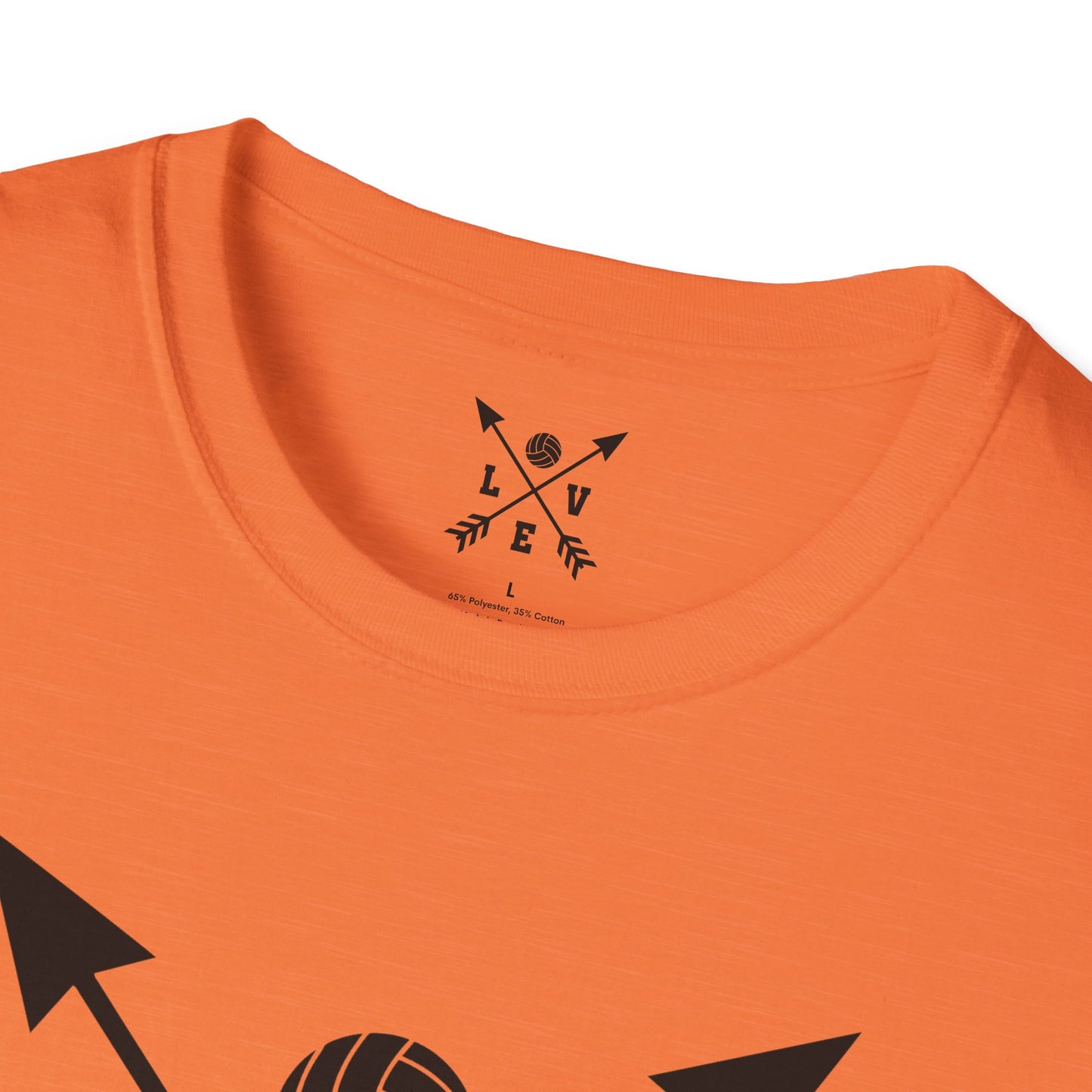 Love Volleyball Unisex T-Shirt | Sporty Tee, Gift for Athletes, Casual Wear, Heart and Arrow Design, Game Day Shirt