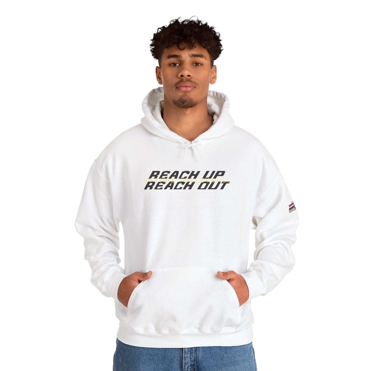 UPTIME Volleyball Reach Up Reach Out Hoodie | Empowerment Motivational Gift