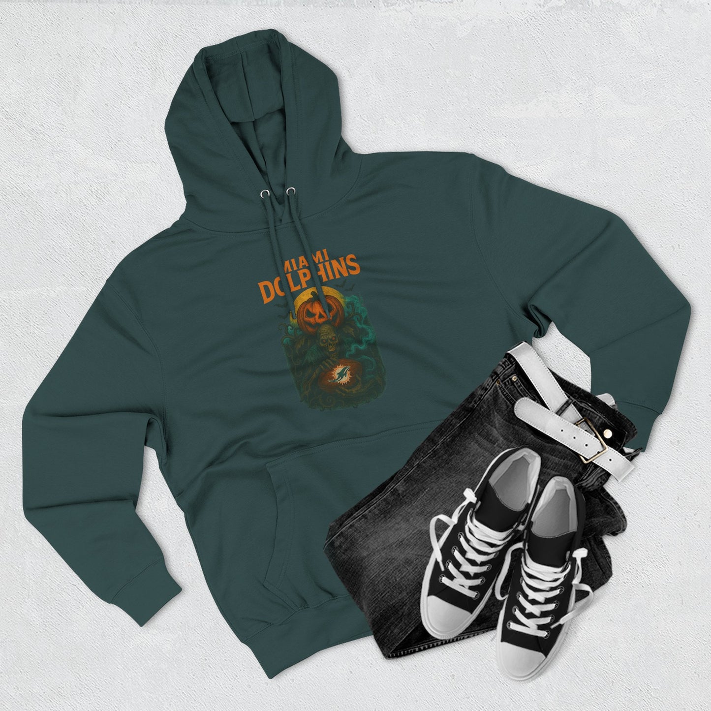 Halloween Cozy Dolphin Fleece Hoodie: Ocean Lovers, Casual Wear, Animal Lovers Gift, Beach Days, Relaxing at Home. Sea Life Graphic