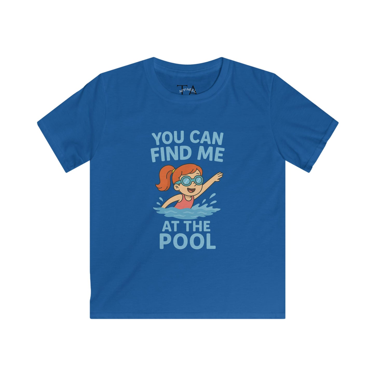 Kids Summer Pool Tee, Fun Tee for Girls, Kids Fashion, Summer Apparel, Pool Party Shirt, Swimwear Gift