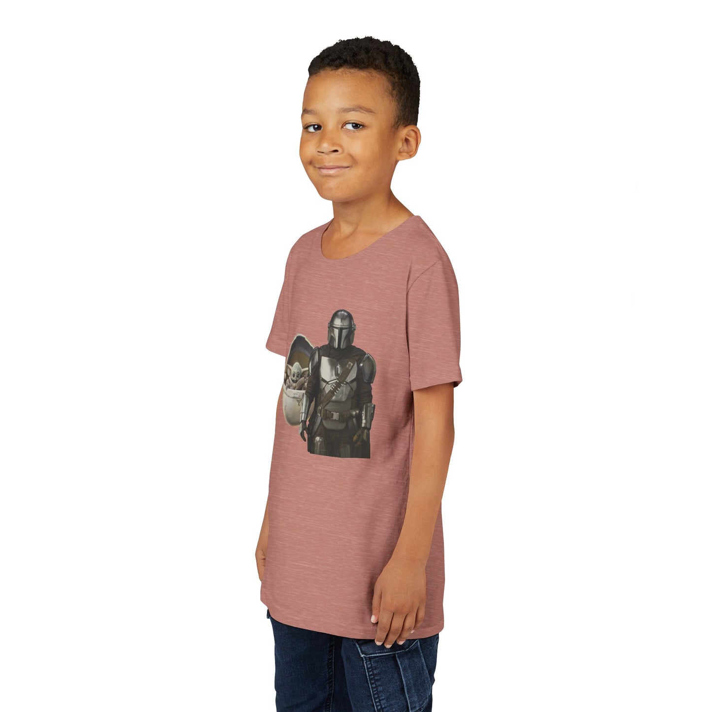 Kids Star Wars Inspired Youth Tee, Mandalorian T-Shirt, Grogu Shirt, Galaxy Adventure, Kids Summer Outfit, Birthday Gift