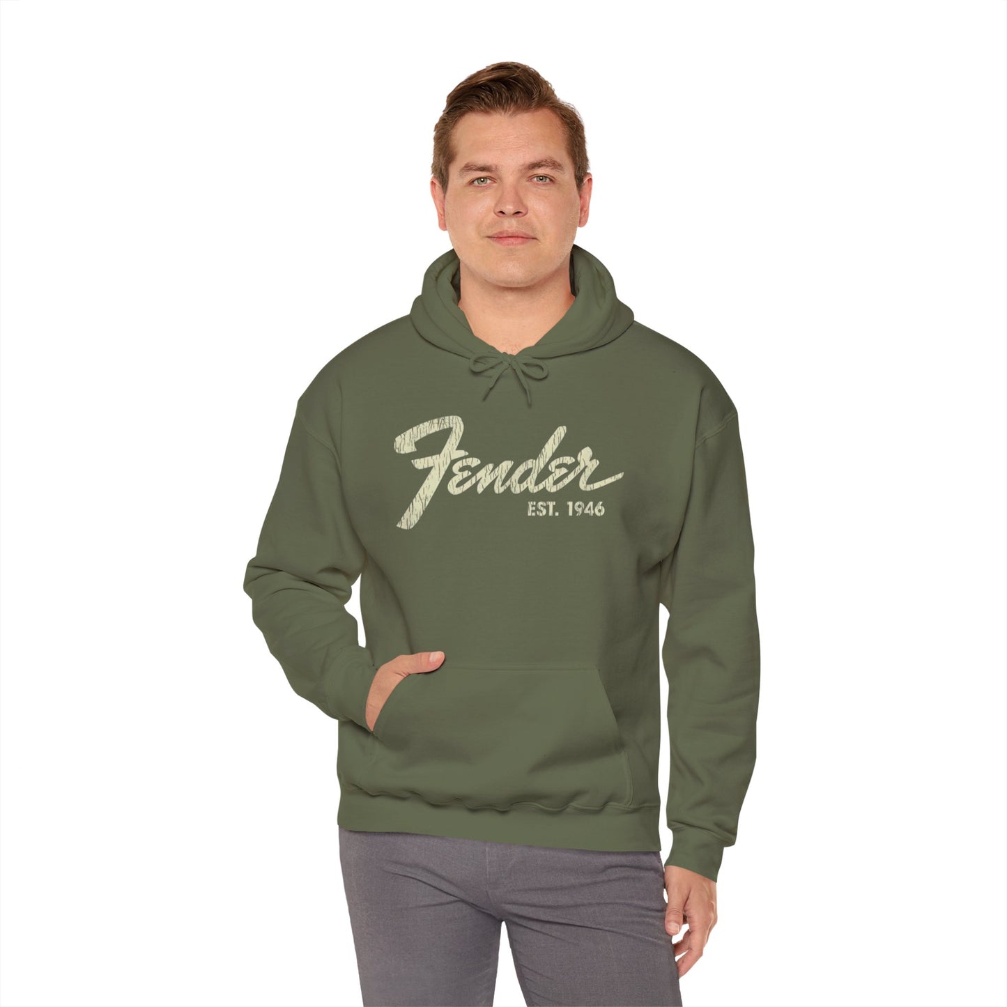 Fender Est 1946 Hoodie - Music Lovers Graphic Sweatshirt