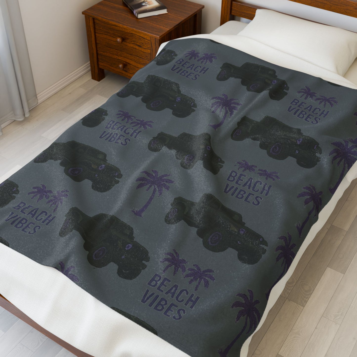 Beach Vibes Custom Jeep Gladiator Throw Blanket