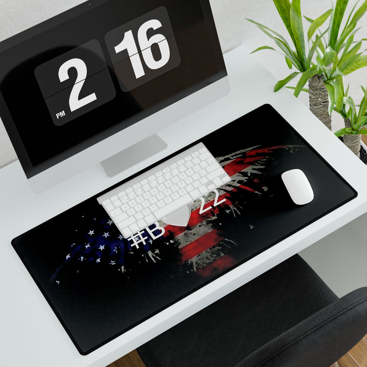 Patriotic Gamer Desk Mats - Motivational Workspace Decor - Veterans Lives Matter