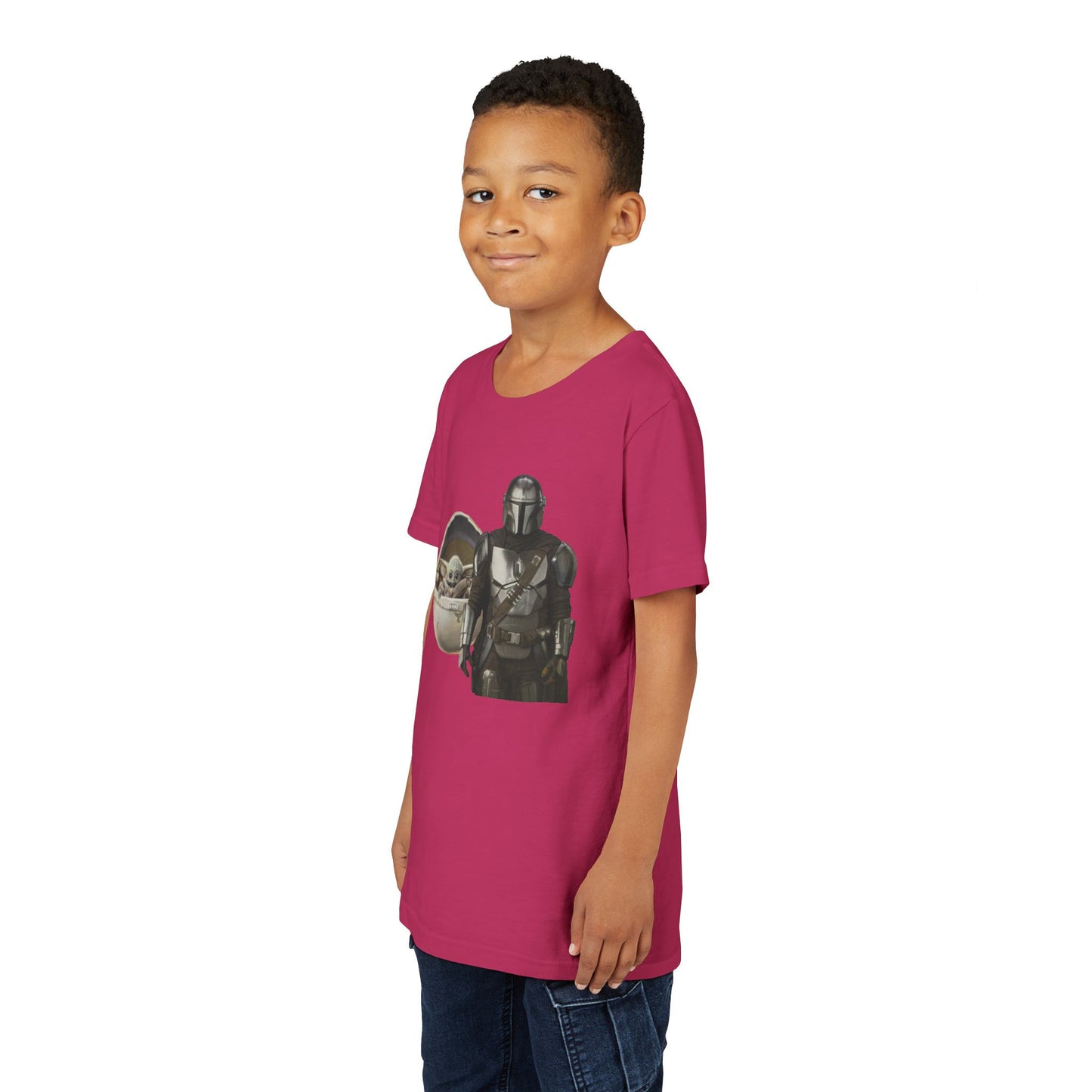 Kids Star Wars Inspired Youth Tee, Mandalorian T-Shirt, Grogu Shirt, Galaxy Adventure, Kids Summer Outfit, Birthday Gift