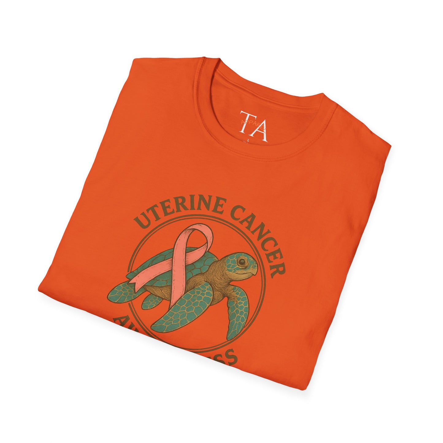 Uterine Cancer Awareness T-Shirt, Unisex Softstyle Tee, Supportive Apparel, Awareness Month Gift, Cancer Support Shirt, Birthday Gift