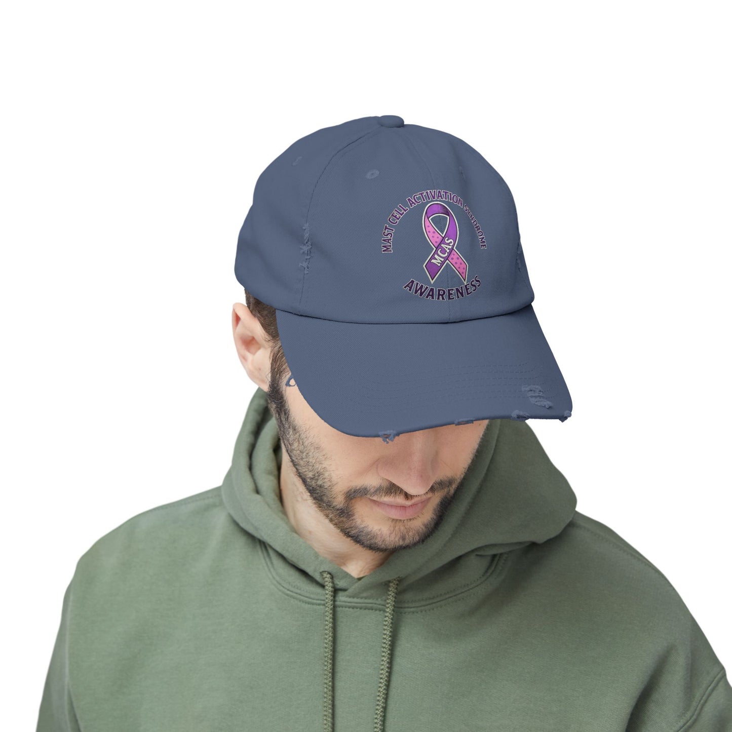 Mast Cell Activation Syndrome Unisex Distressed Awareness Hat