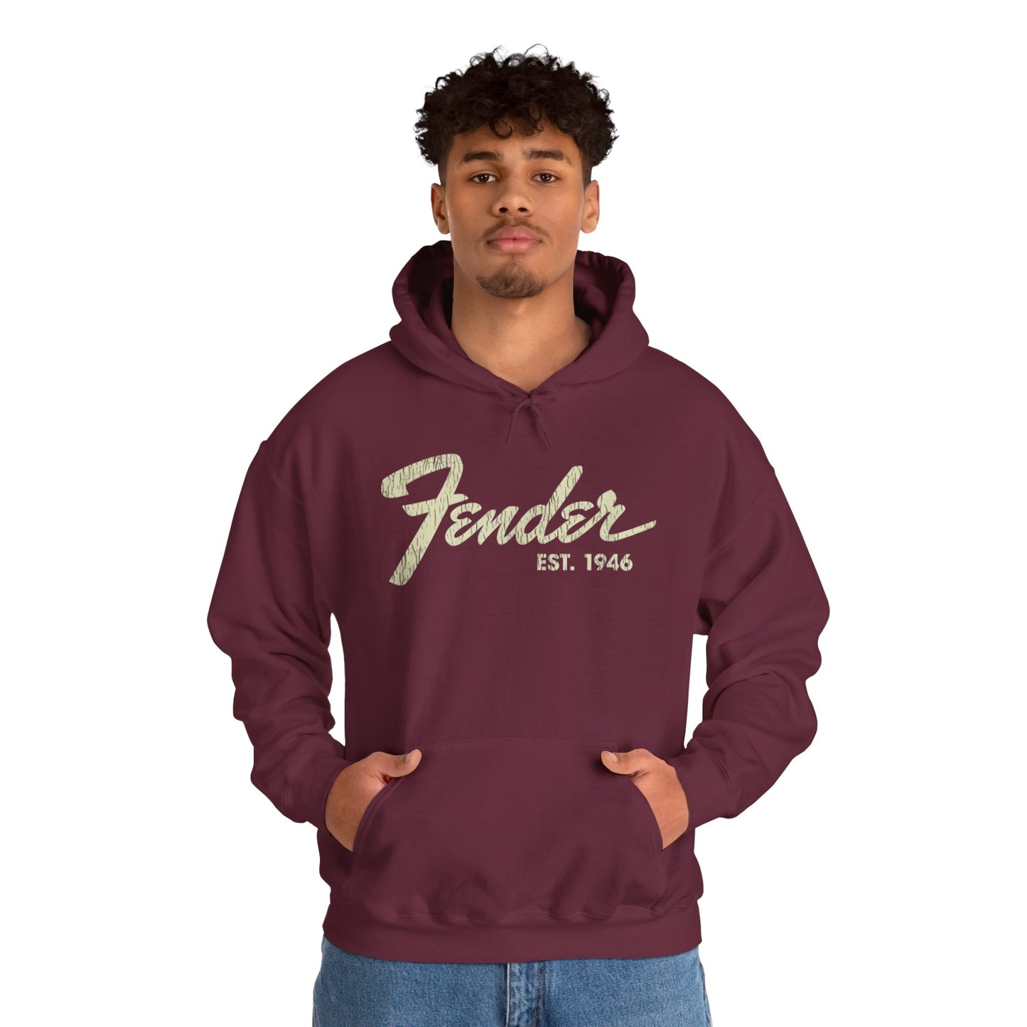 Fender Est 1946 Hoodie - Music Lovers Graphic Sweatshirt