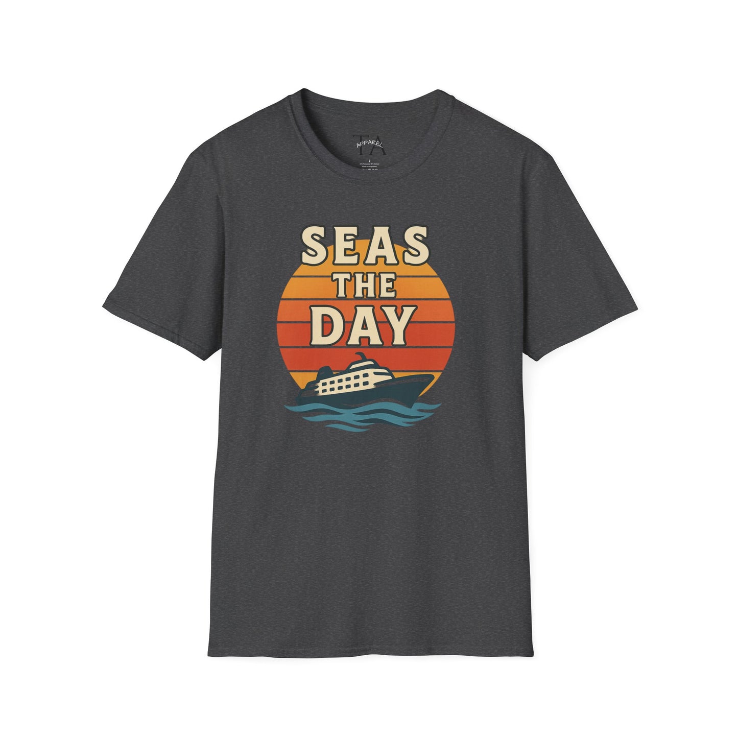 Seas the Day Unisex T-Shirt, Vintage Cruise Tee, Nautical Graphic Shirt, Summer Vacation Apparel, Beach Lover Gift