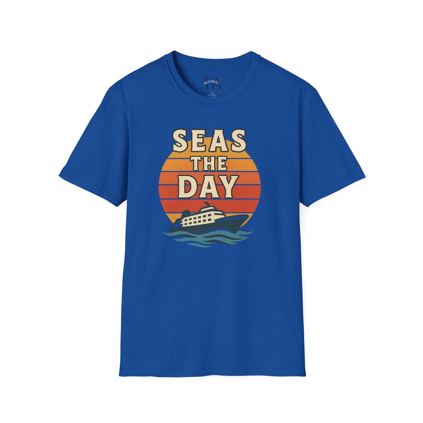 Seas the Day Unisex T-Shirt, Vintage Cruise Tee, Nautical Graphic Shirt, Summer Vacation Apparel, Beach Lover Gift
