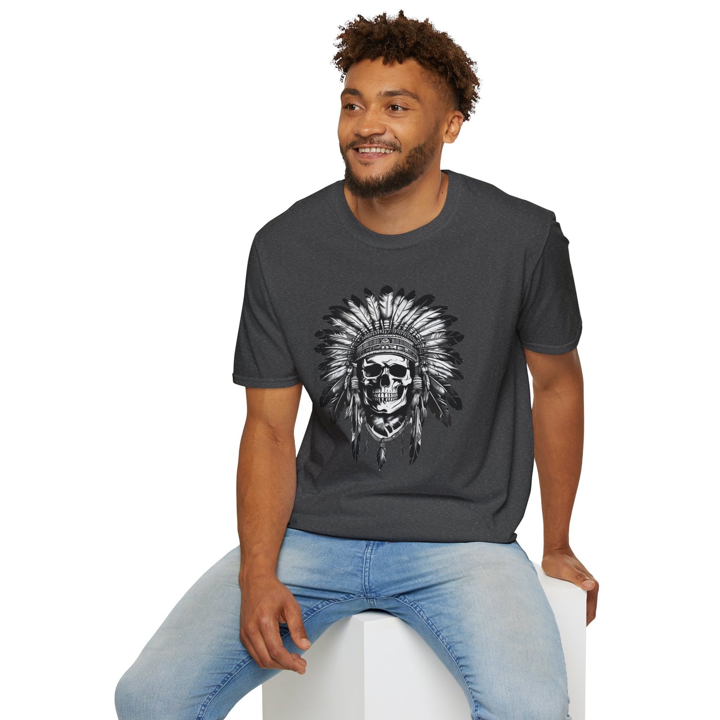 Native American Skull Graphic Unisex T-Shirt