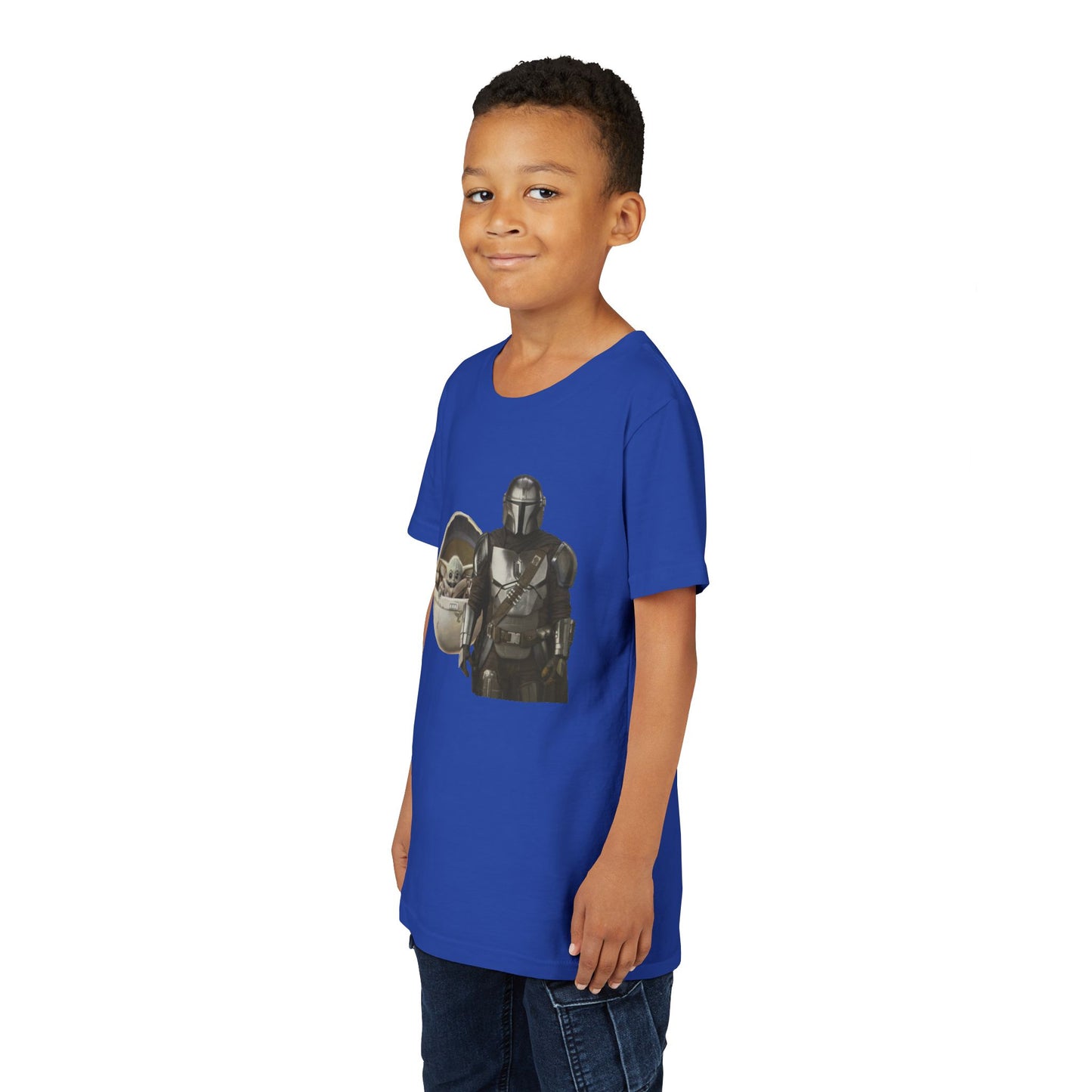 Kids Star Wars Inspired Youth Tee, Mandalorian T-Shirt, Grogu Shirt, Galaxy Adventure, Kids Summer Outfit, Birthday Gift