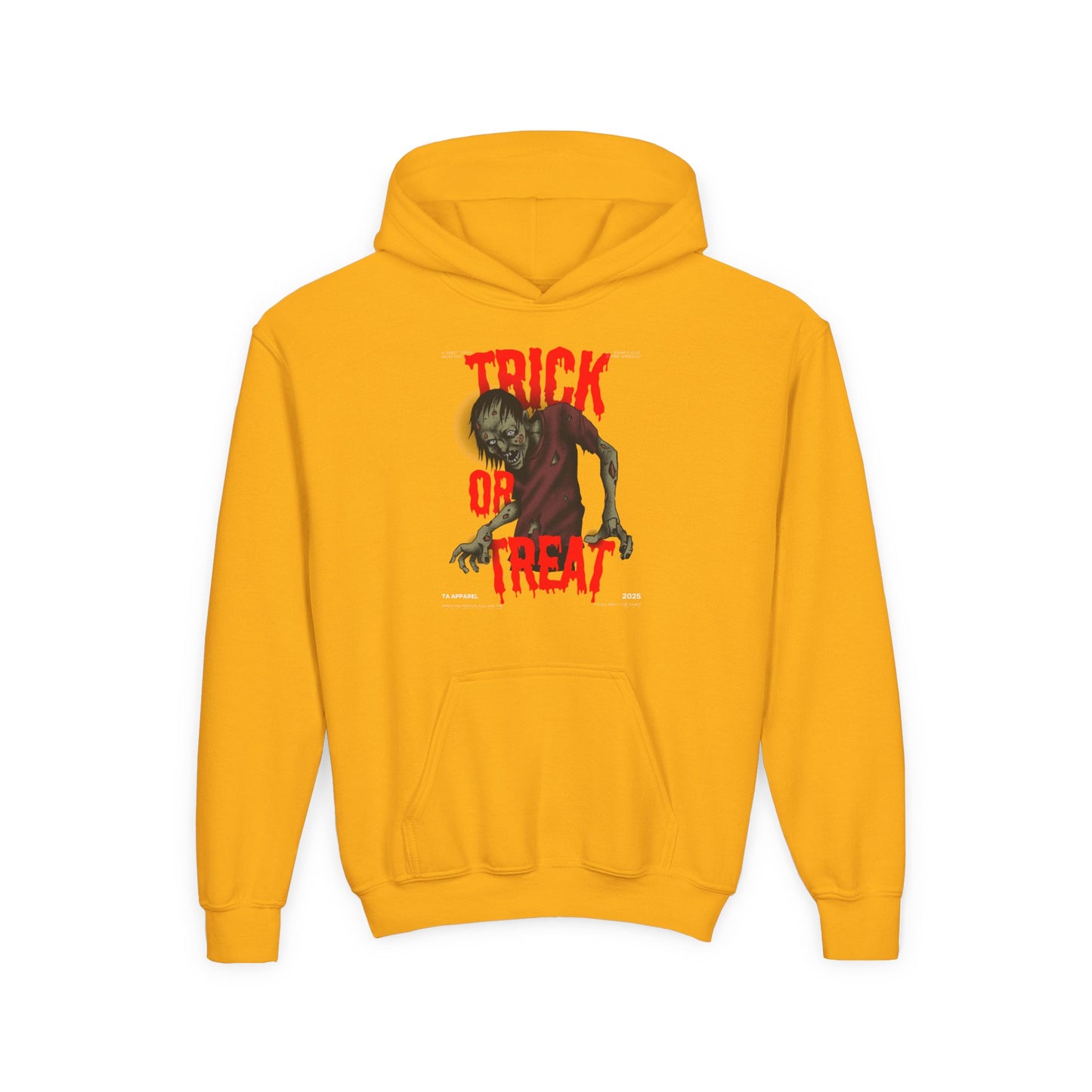 Halloween Spooky Kids Sweatshirt, Trick or Treat Zombie Hoodie
