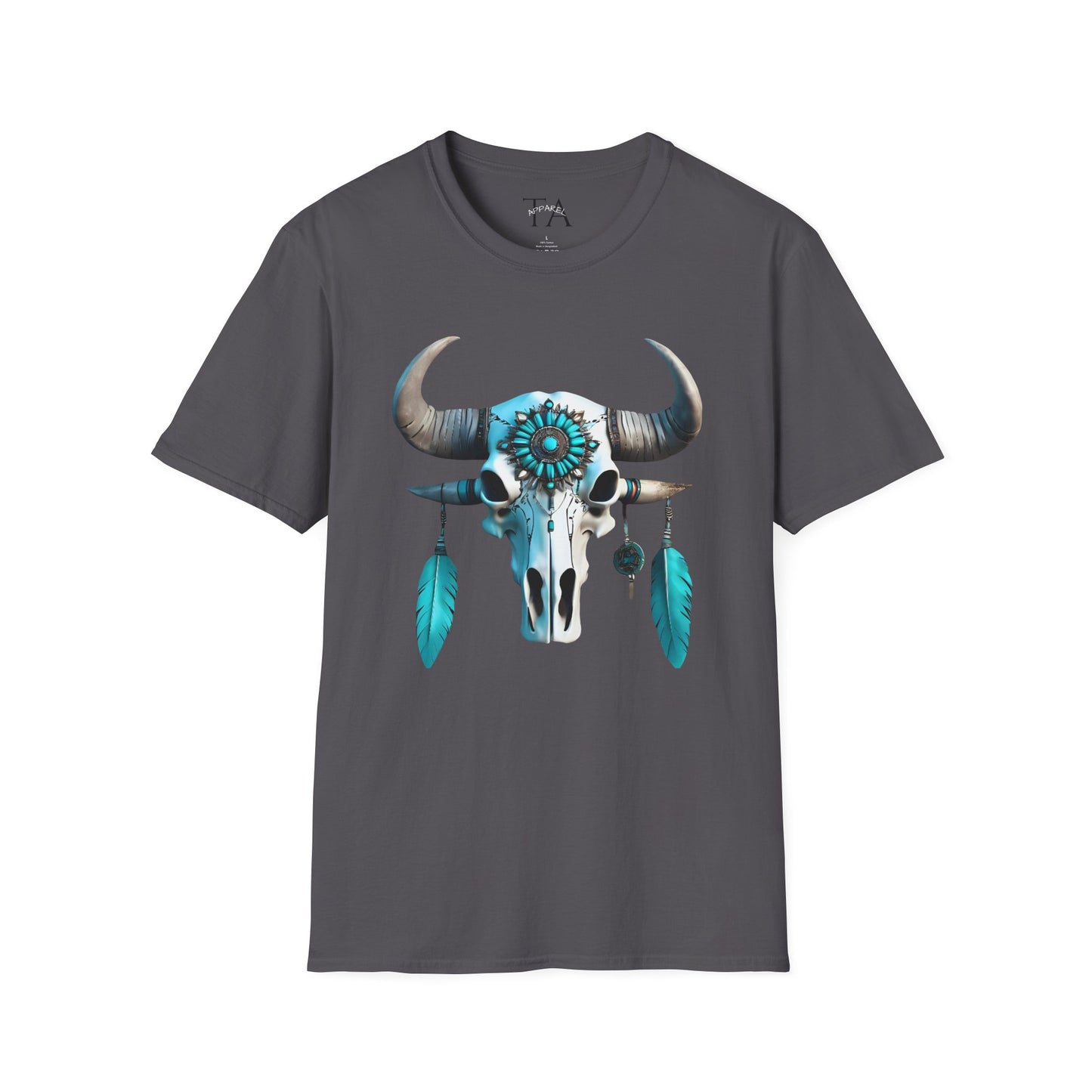 Native American Turquoise Buffalo Skull Tee - Unisex Jersey