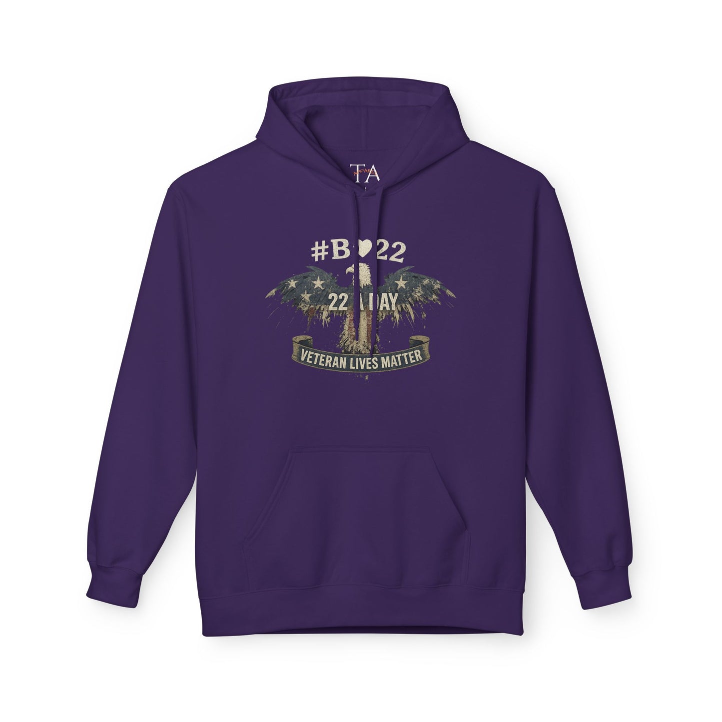 #B🤍22 Veteran Lives Matter Hoodie - Unisex Fleece Sweatshirt