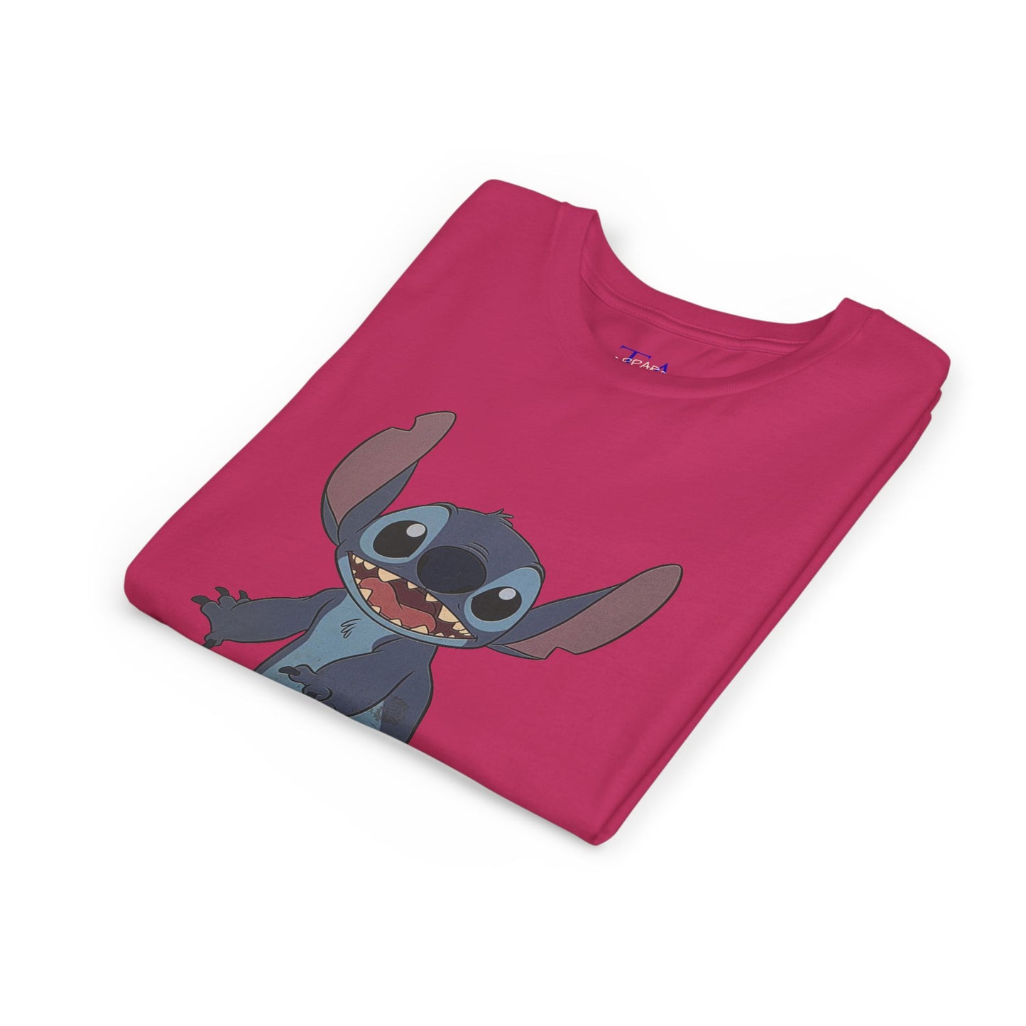 Kids Short Sleeve Tee with Stitch, Cute Kids Tee, Fun Gift for Boys & Girls, Birthday Gift, Summer Wear, Kids' Fashion