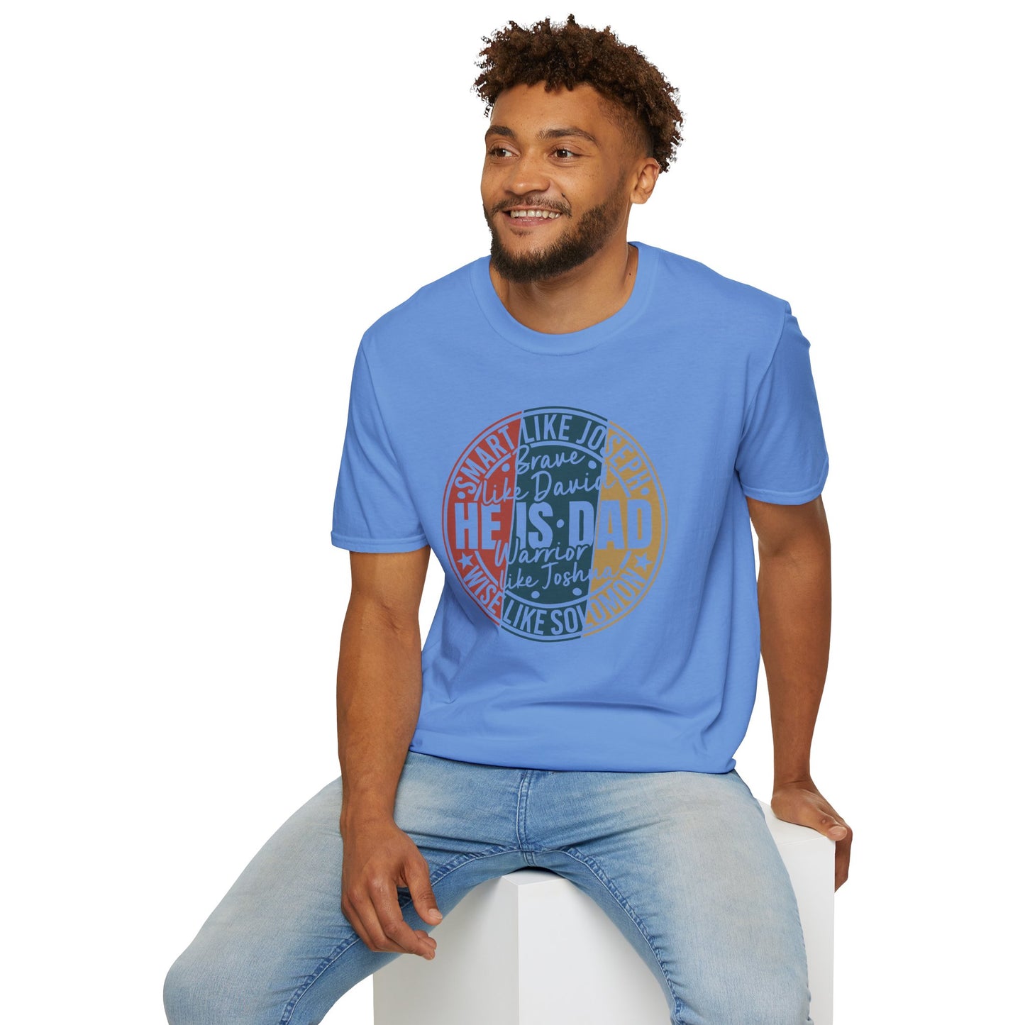 Faith Inspired Smart Like Dad Unisex Softstyle T-Shirt, Gifts for Father's Day, Casual Wear, Birthday Shirt, Dad Life Tee