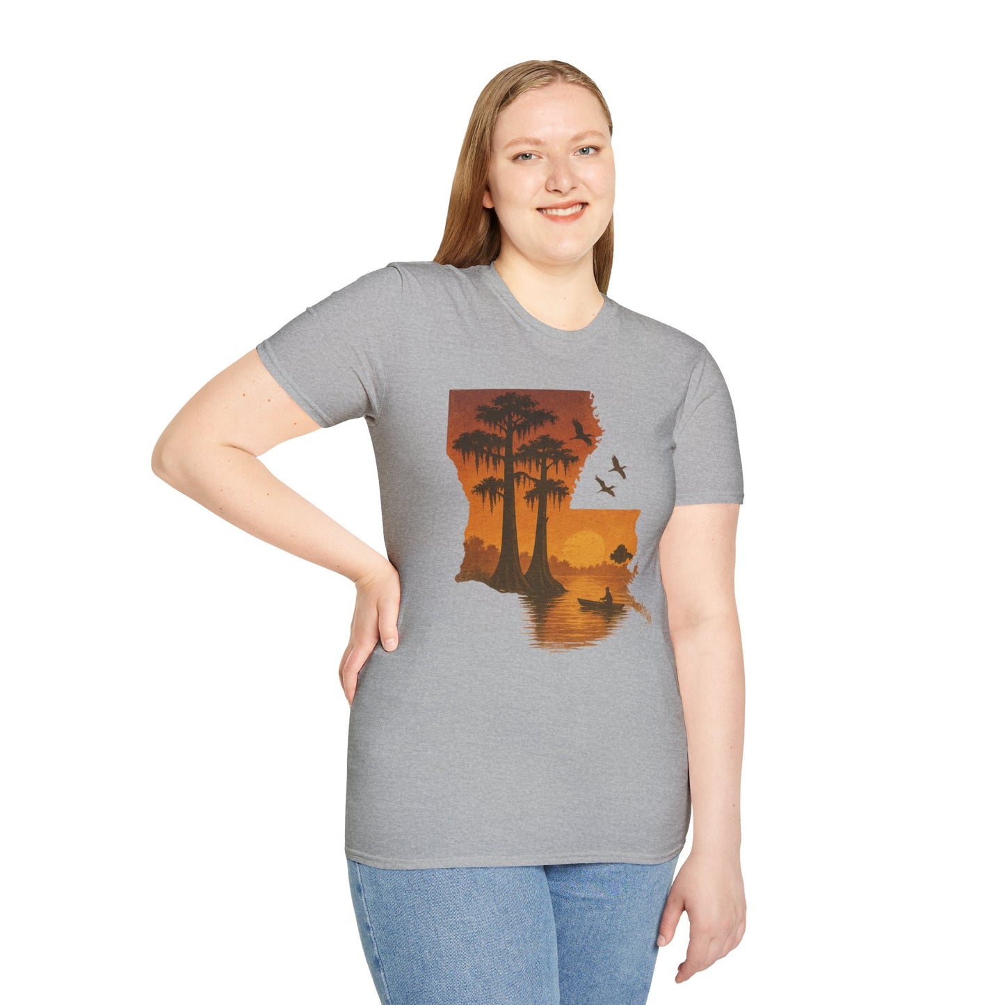 Louisiana Sunset T-Shirt, Unisex Beach Tee, Summer Vacation Shirt, Nature Lover Gift, Outdoor Adventure Apparel