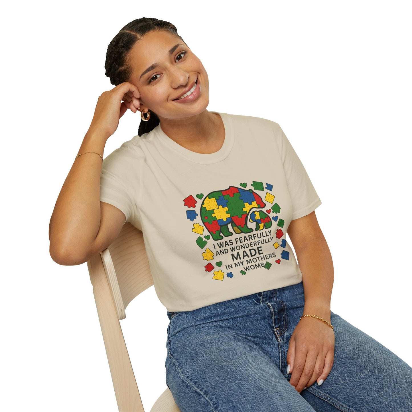 Autism Lego Mama Bear T-Shirt