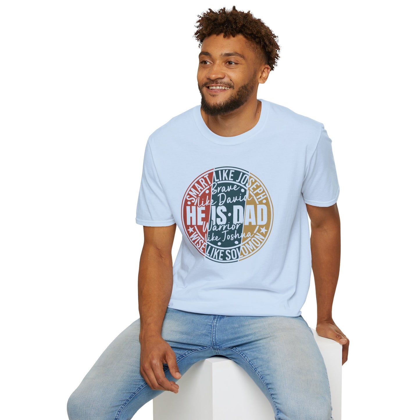 Faith Inspired Smart Like Dad Unisex Softstyle T-Shirt, Gifts for Father's Day, Casual Wear, Birthday Shirt, Dad Life Tee