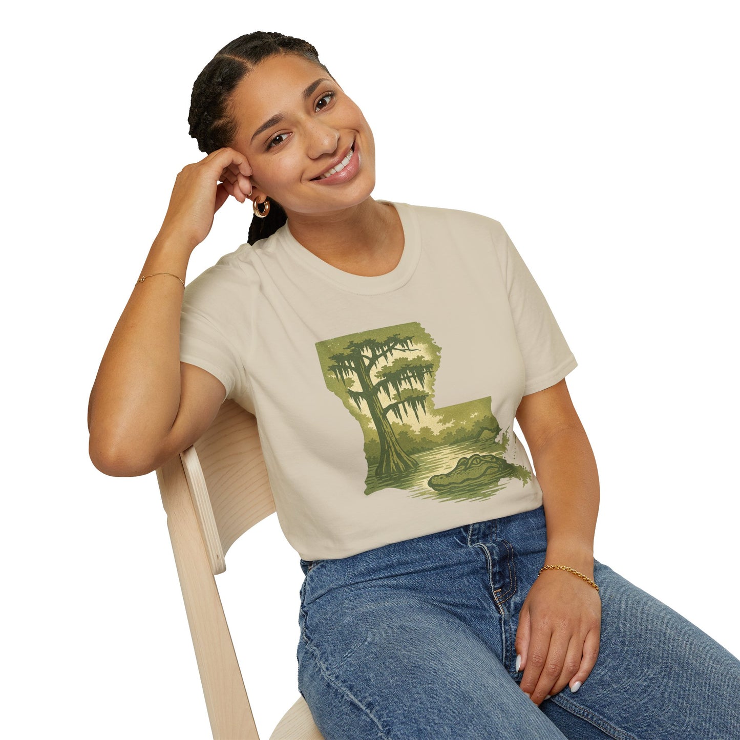 Louisiana Nature T-Shirt, Gift for Nature Lovers, Unisex Tee, Travel Souvenir, Outdoor Enthusiast Apparel, Urban Jungle Style