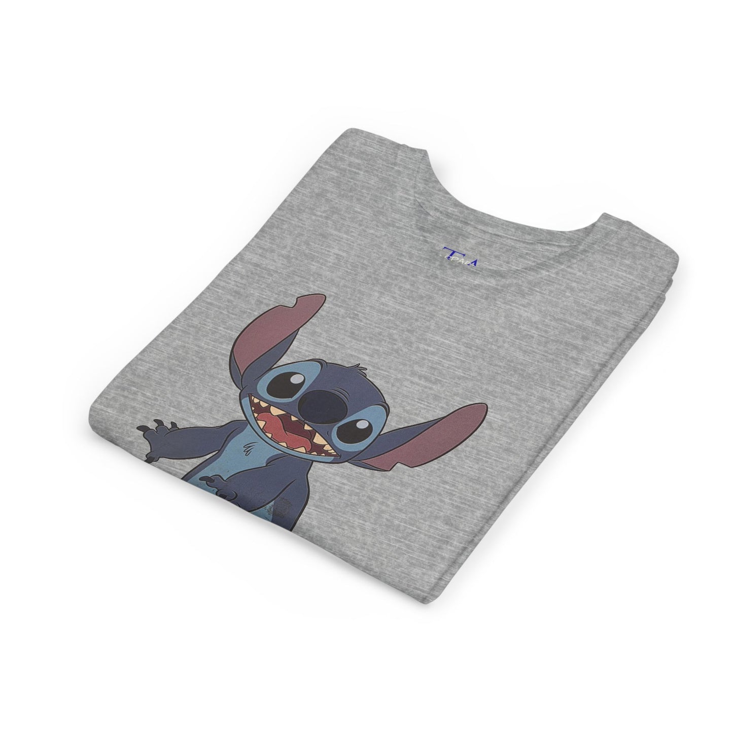 Kids Short Sleeve Tee with Stitch, Cute Kids Tee, Fun Gift for Boys & Girls, Birthday Gift, Summer Wear, Kids' Fashion