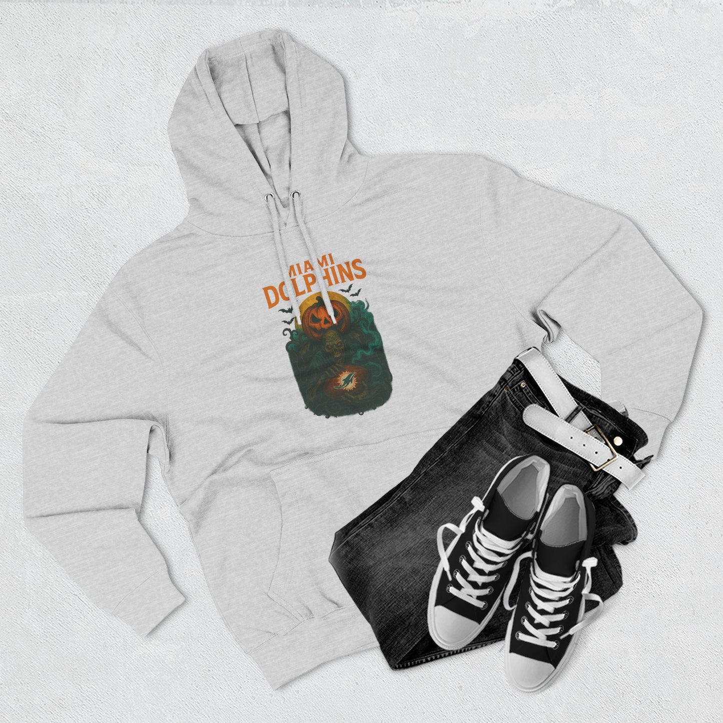 Halloween Cozy Dolphin Fleece Hoodie: Ocean Lovers, Casual Wear, Animal Lovers Gift, Beach Days, Relaxing at Home. Sea Life Graphic