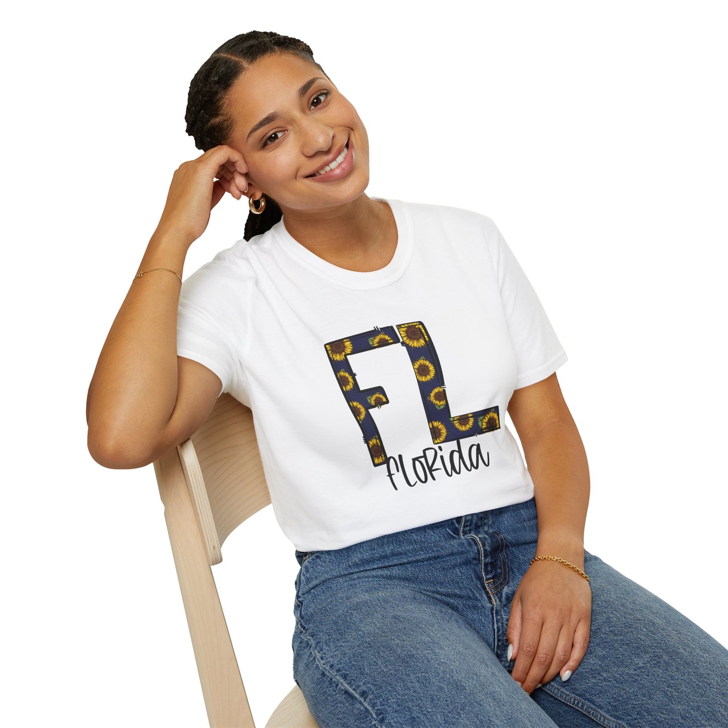 Florida Sunshine Unisex Softstyle T-Shirt, Florida T-Shirt, Graphic Tee, Summer Outfit, Gift for Floridians, Vacation Wear