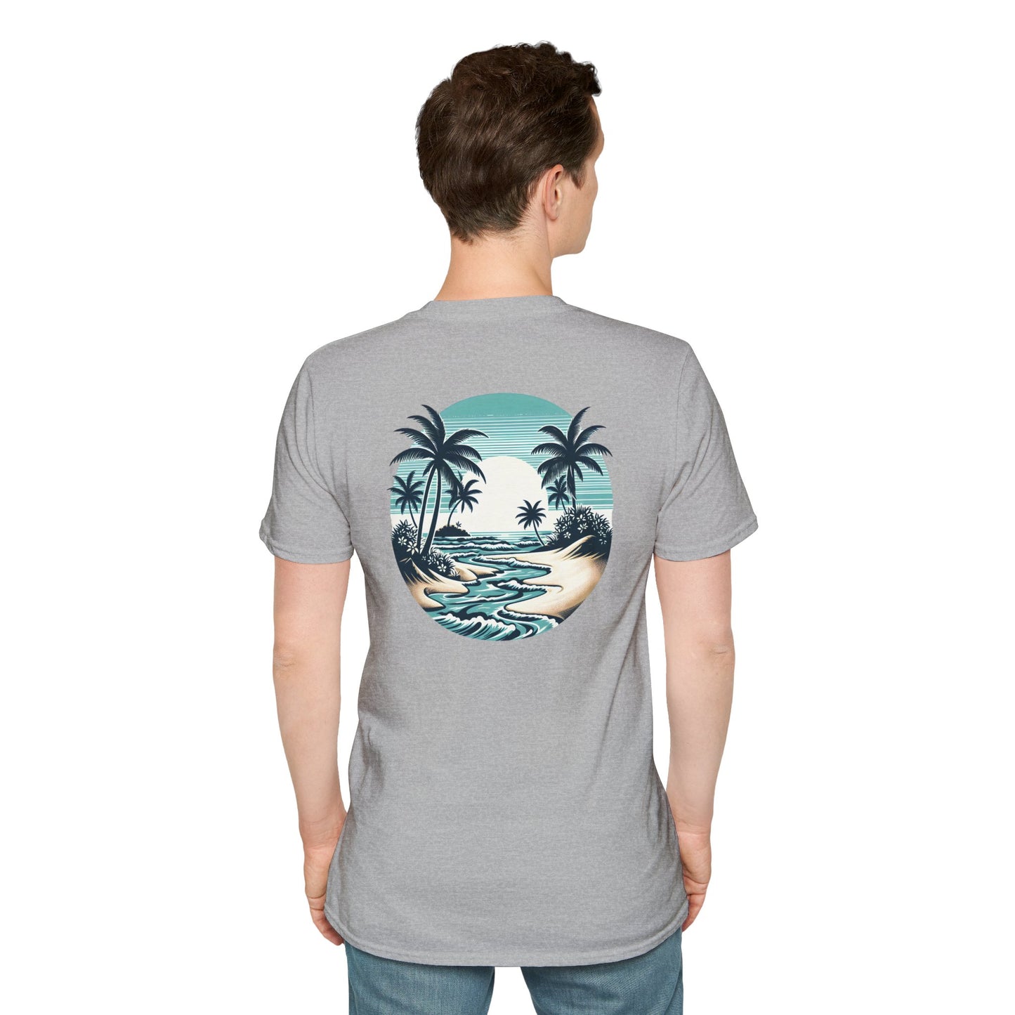 Tropical Vibes T-Shirt - Unisex Softstyle, Beachwear, Summer Fashion, Vacation Tee, Relaxed Fit, Outdoor Events