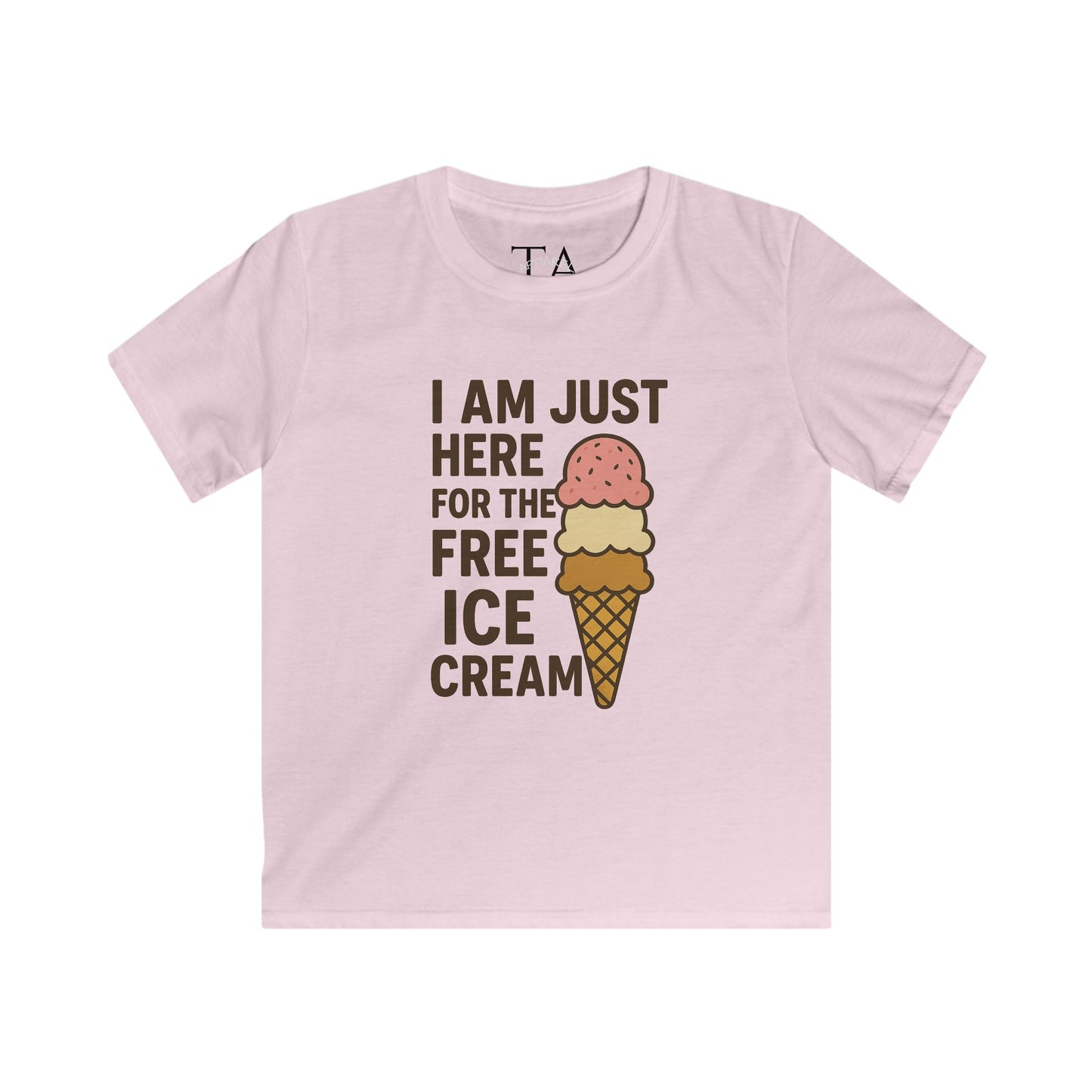 Ice Cream Lover's Youth Unisex T-Shirt, Funny Graphic Tee, Summer Apparel, Sweet Treats Gift, Birthday Humor Shirt