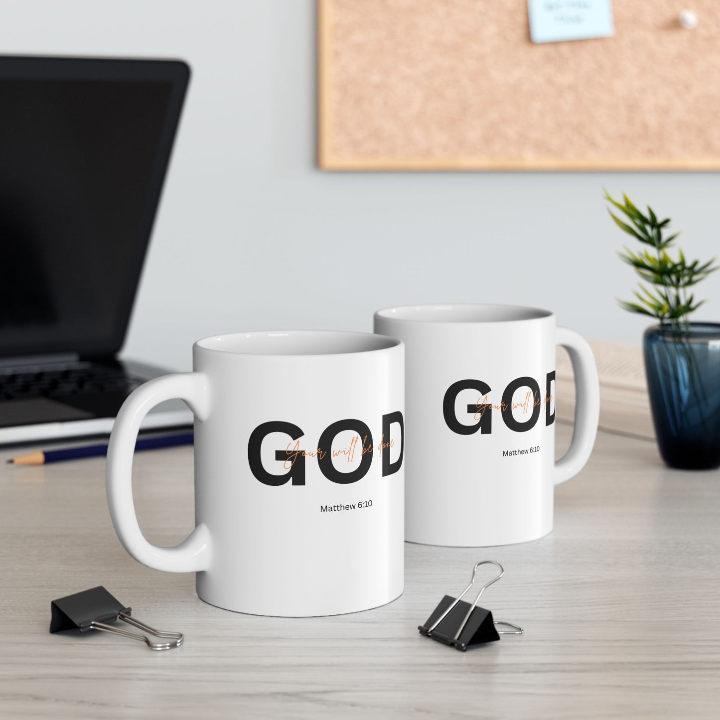 Faith Inspired Mug with "your will be done" Message
