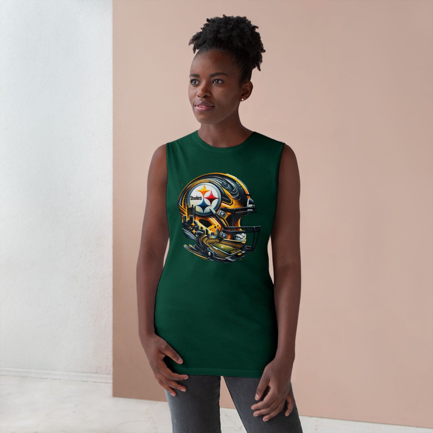 Football Unisex Sports Tank Top with Helmet Design, Casual Gym Wear, Game Day Outfit, Fitness Apparel, Athletic Gift