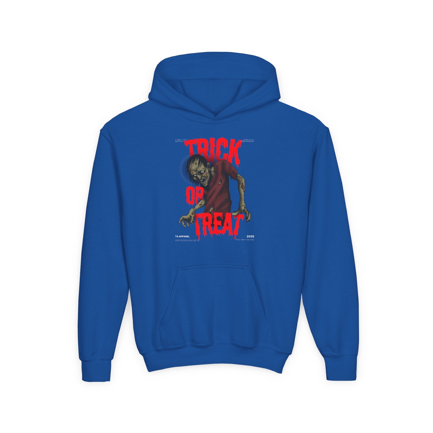 Halloween Spooky Kids Sweatshirt, Trick or Treat Zombie Hoodie