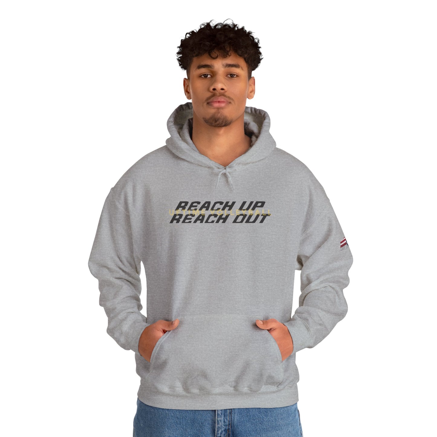 UPTIME Volleyball Reach Up Reach Out Hoodie | Empowerment Motivational Gift