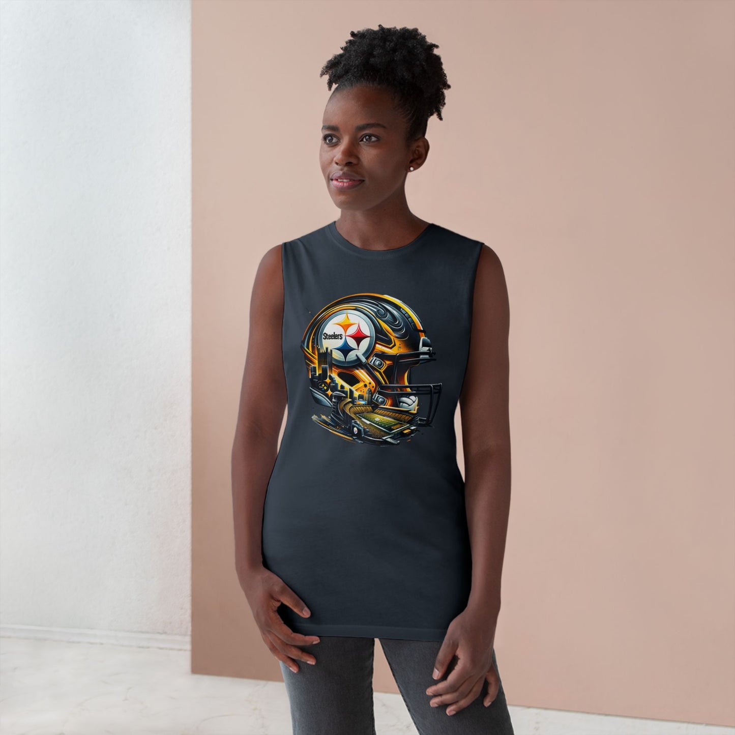 Football Unisex Sports Tank Top with Helmet Design, Casual Gym Wear, Game Day Outfit, Fitness Apparel, Athletic Gift