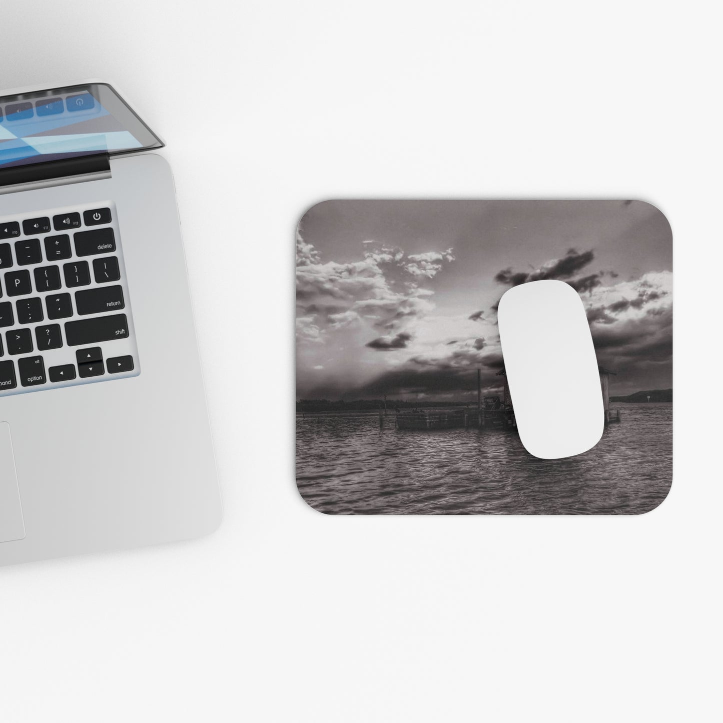Rectangle Mouse Pad, Water House Design, Relaxing Coastal Decor, Office Desk Accessories, Home Office Gifts, Rectangle Mouse Mat