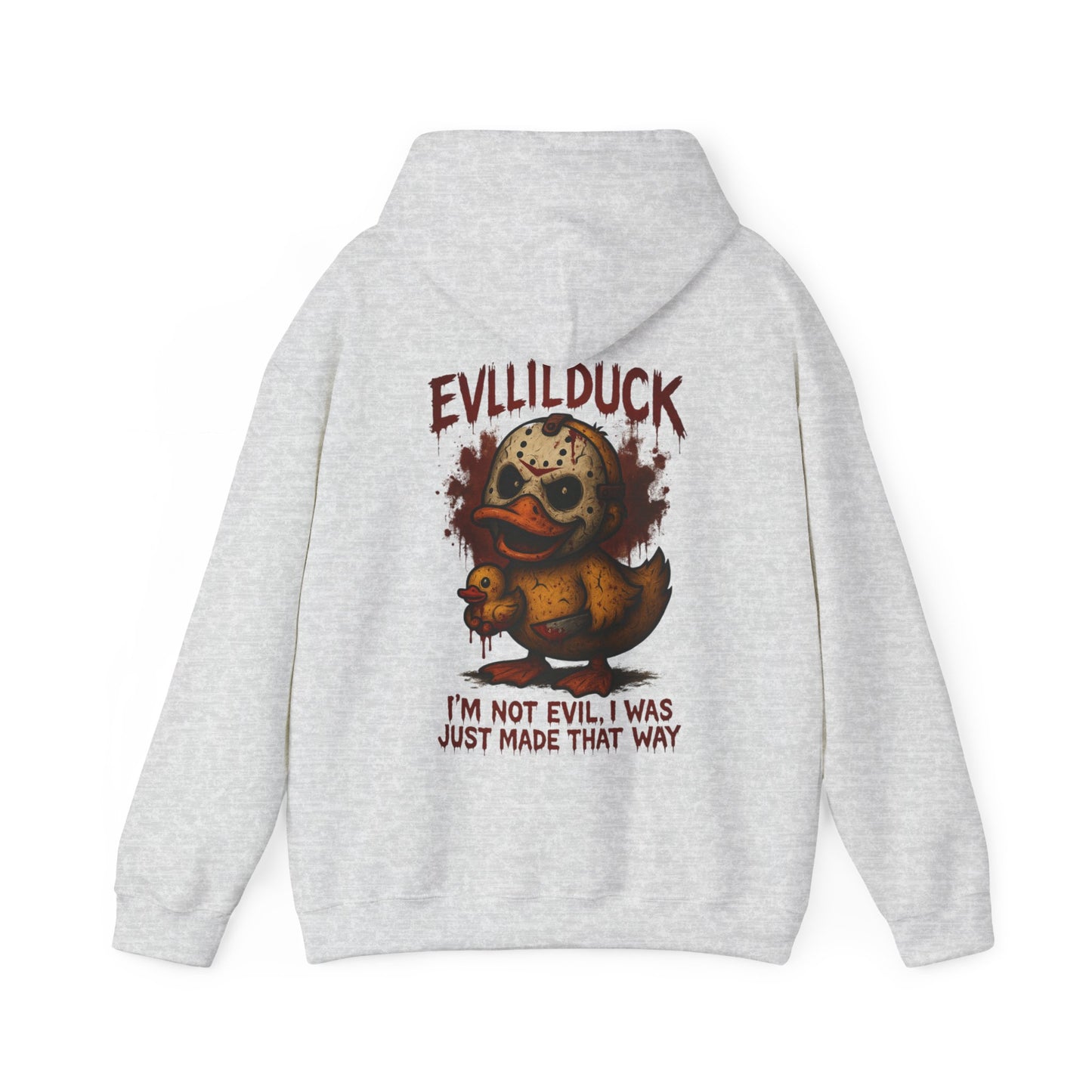 Evllilduck Funny Horror Themed Hoodie - Unisex Sweatshirt for Halloween