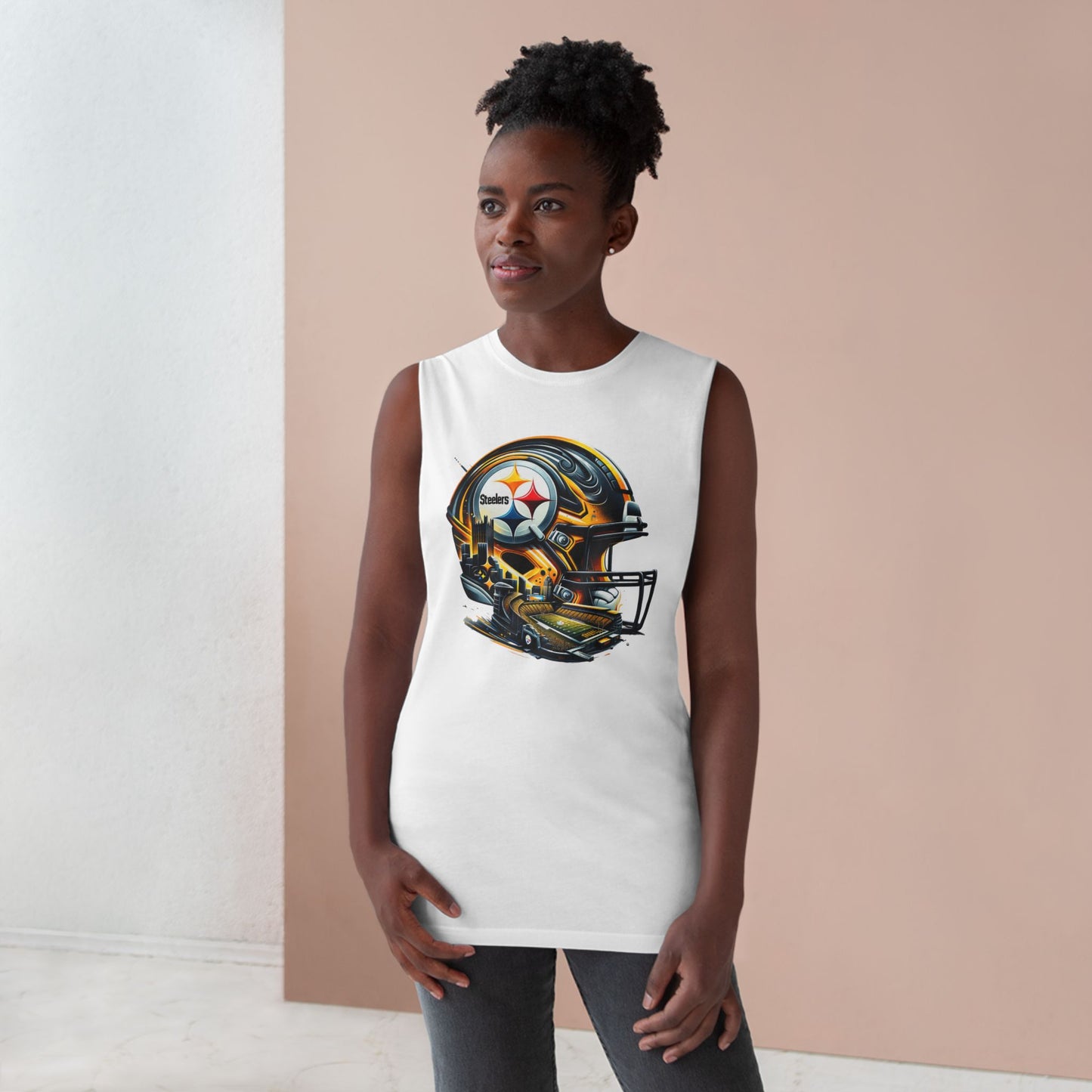 Football Unisex Sports Tank Top with Helmet Design, Casual Gym Wear, Game Day Outfit, Fitness Apparel, Athletic Gift