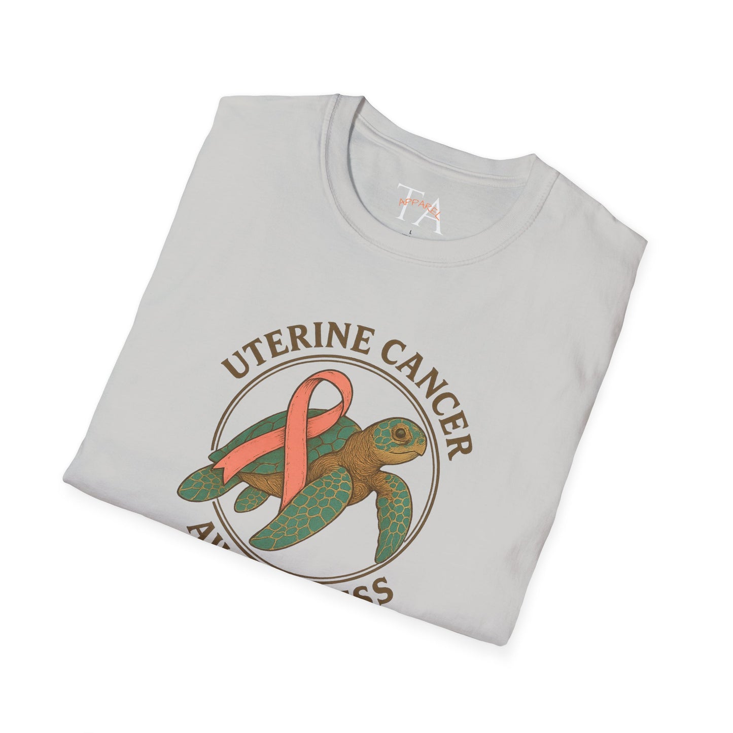Uterine Cancer Awareness T-Shirt, Unisex Softstyle Tee, Supportive Apparel, Awareness Month Gift, Cancer Support Shirt, Birthday Gift