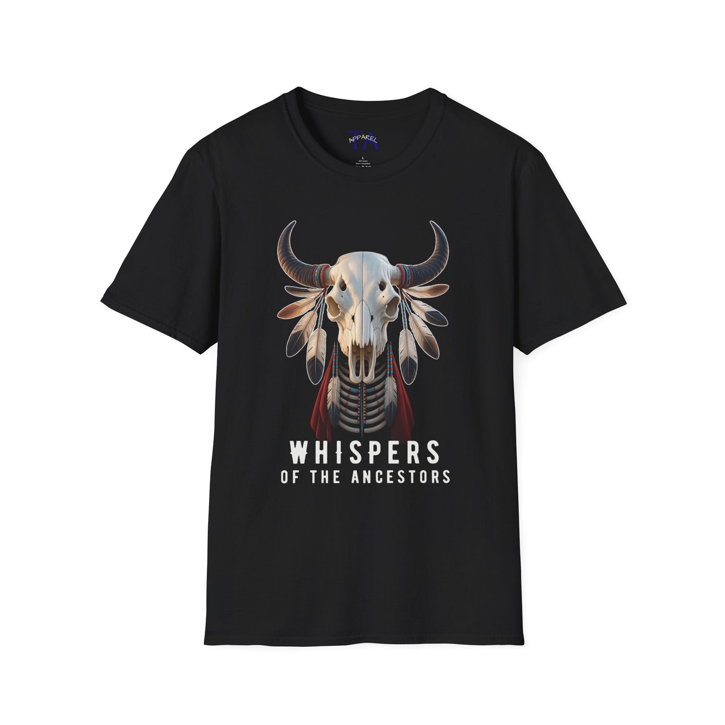 Native American Buffalo Skull T-Shirt - Whispers of the Ancestors