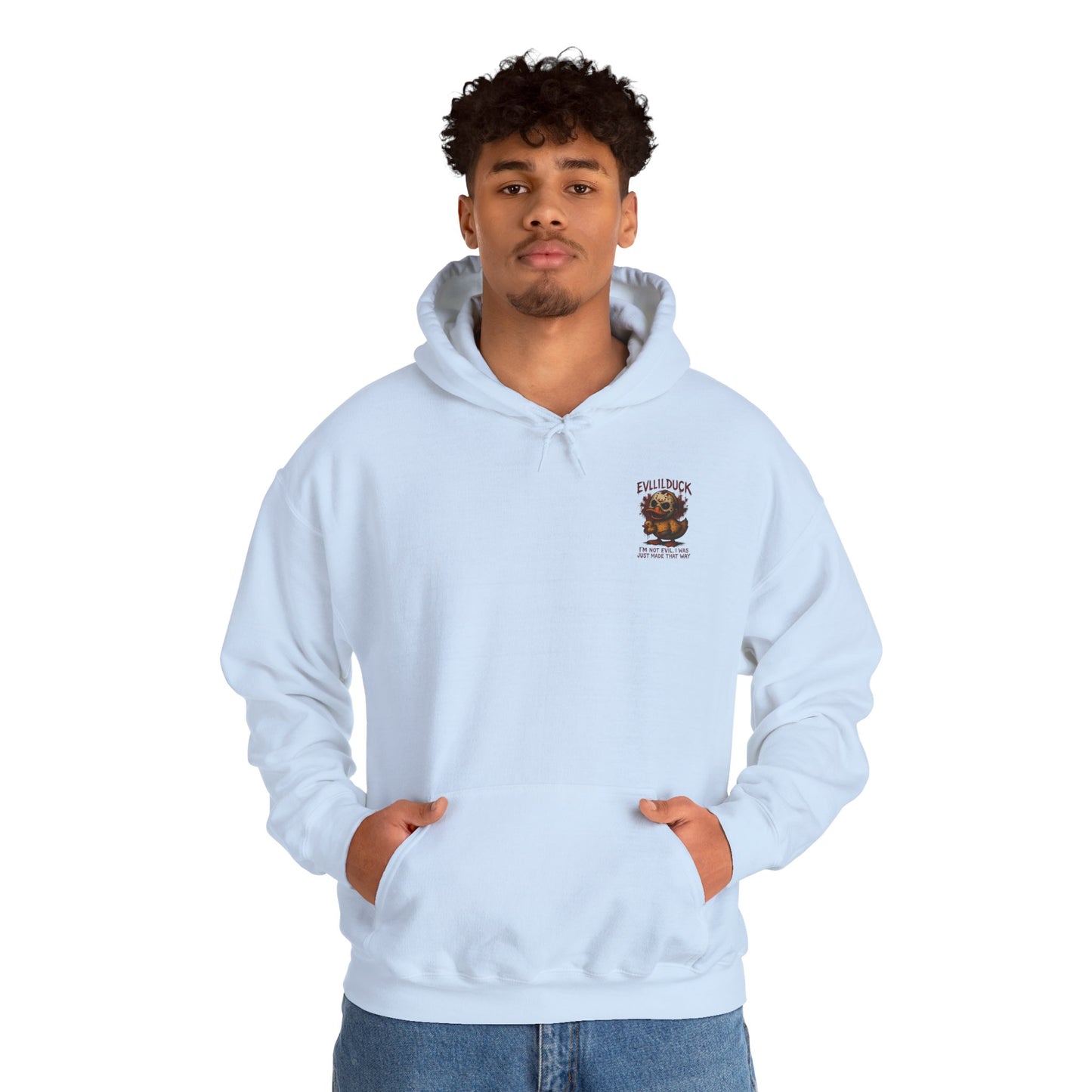 Evllilduck Funny Horror Themed Hoodie - Unisex Sweatshirt for Halloween
