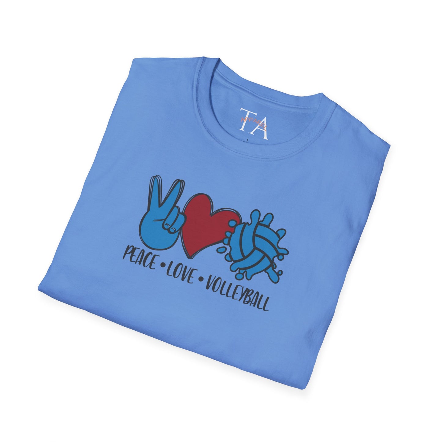 Peace Love Volleyball Unisex T-Shirt, Casual Tee, Sports Apparel, Gift for Volleyball Lovers, Summer Fashion