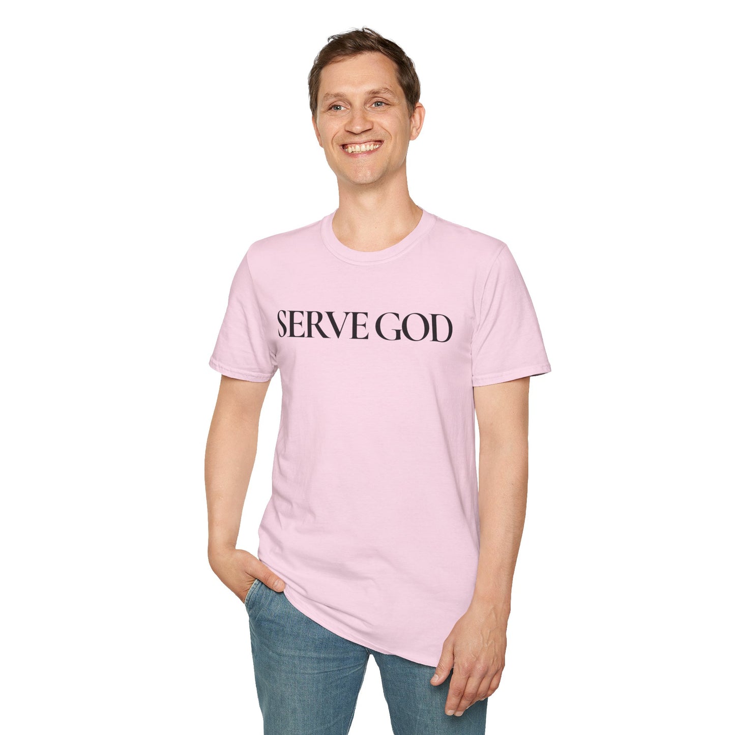 Faith Inspired "Serve God" T-Shirt - Inspirational Faith-Based Christian Gift