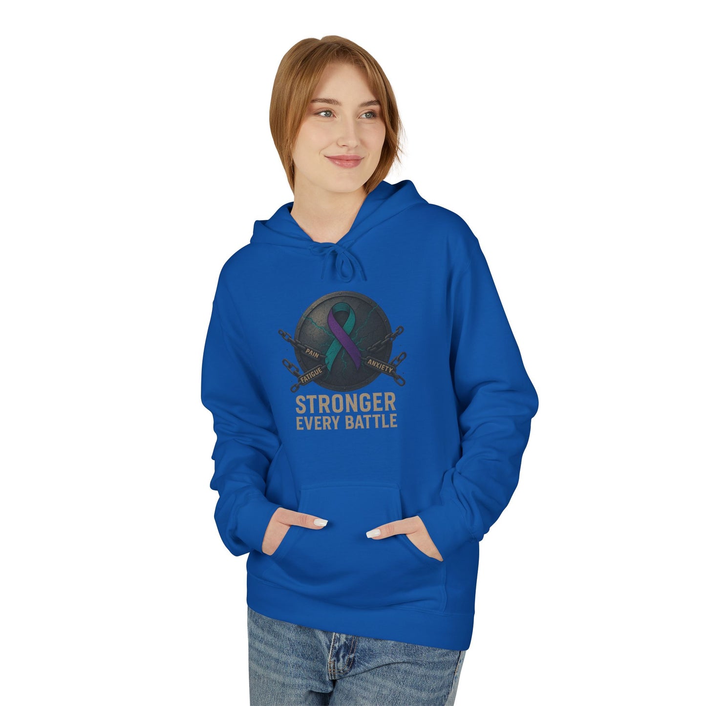 Fragile X Empowering Strength Hoodie - Unisex Midweight Softstyle Fleece, Casual Wear, Motivational Gift, Workout Fashion, Everyday Comfort