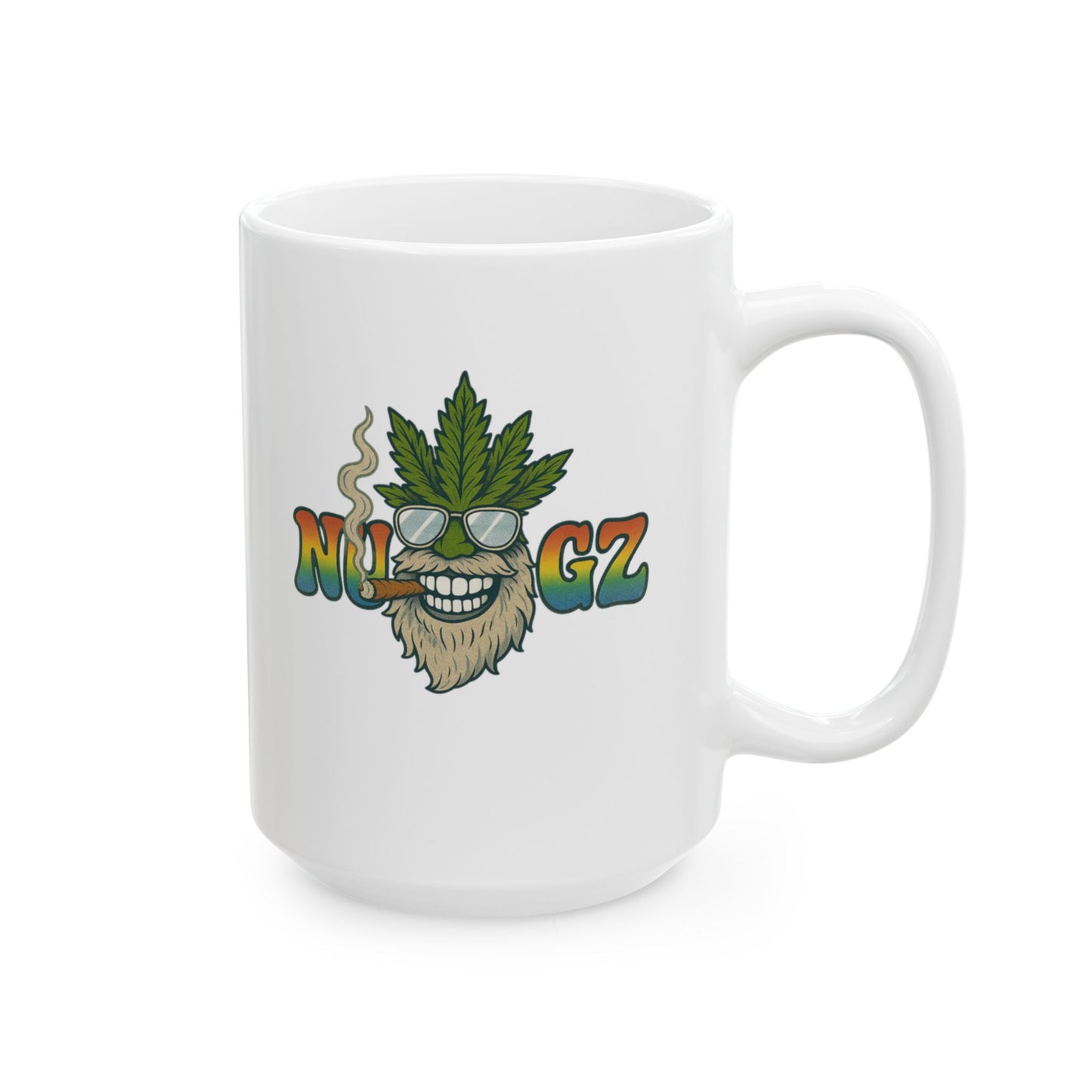 NUGZ Vibrant Ceramic Mug with Fun Design | Perfect for Coffee Lovers, Gift for Friends, Office Decor, Daily Use, Holidays