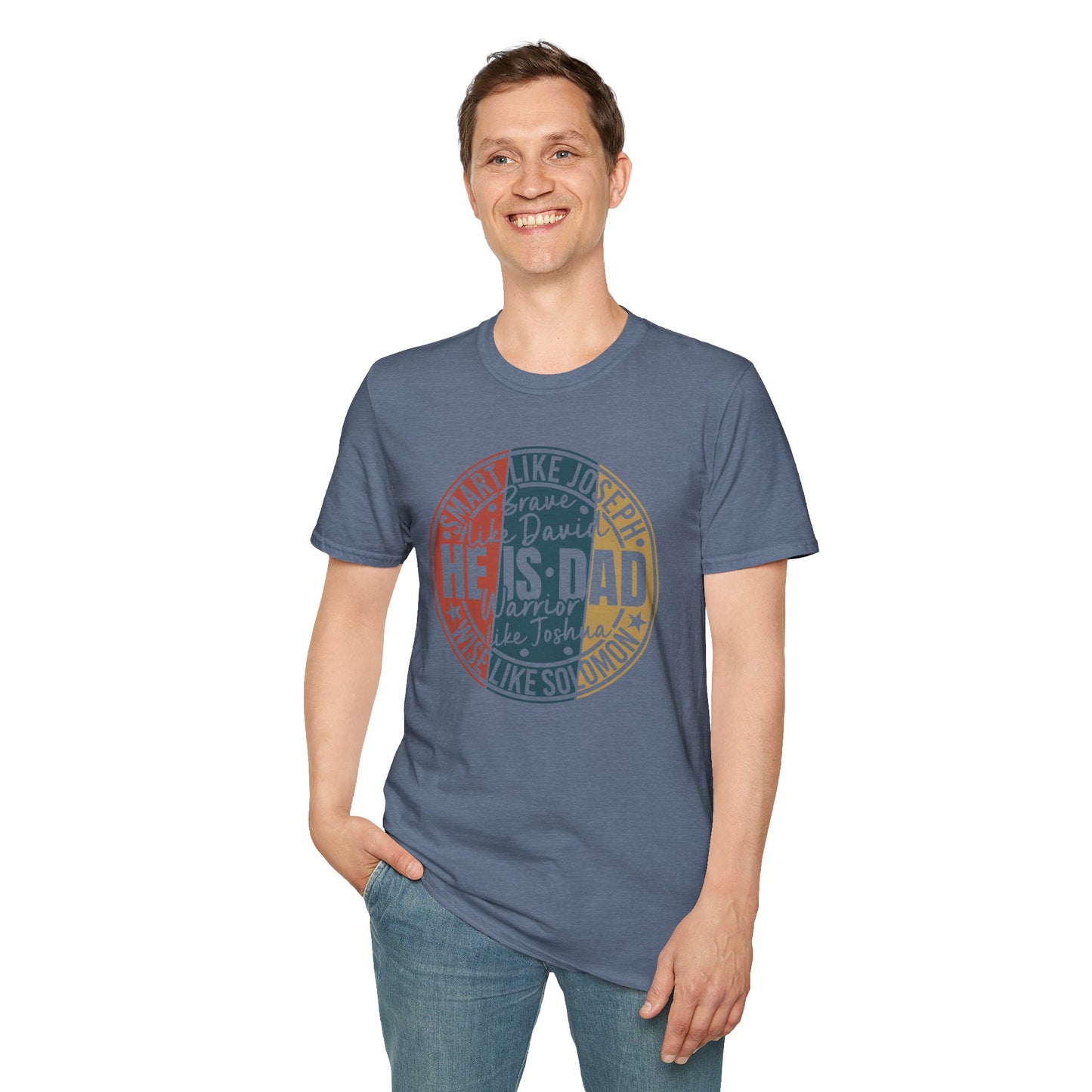 Faith Inspired Smart Like Dad Unisex Softstyle T-Shirt, Gifts for Father's Day, Casual Wear, Birthday Shirt, Dad Life Tee