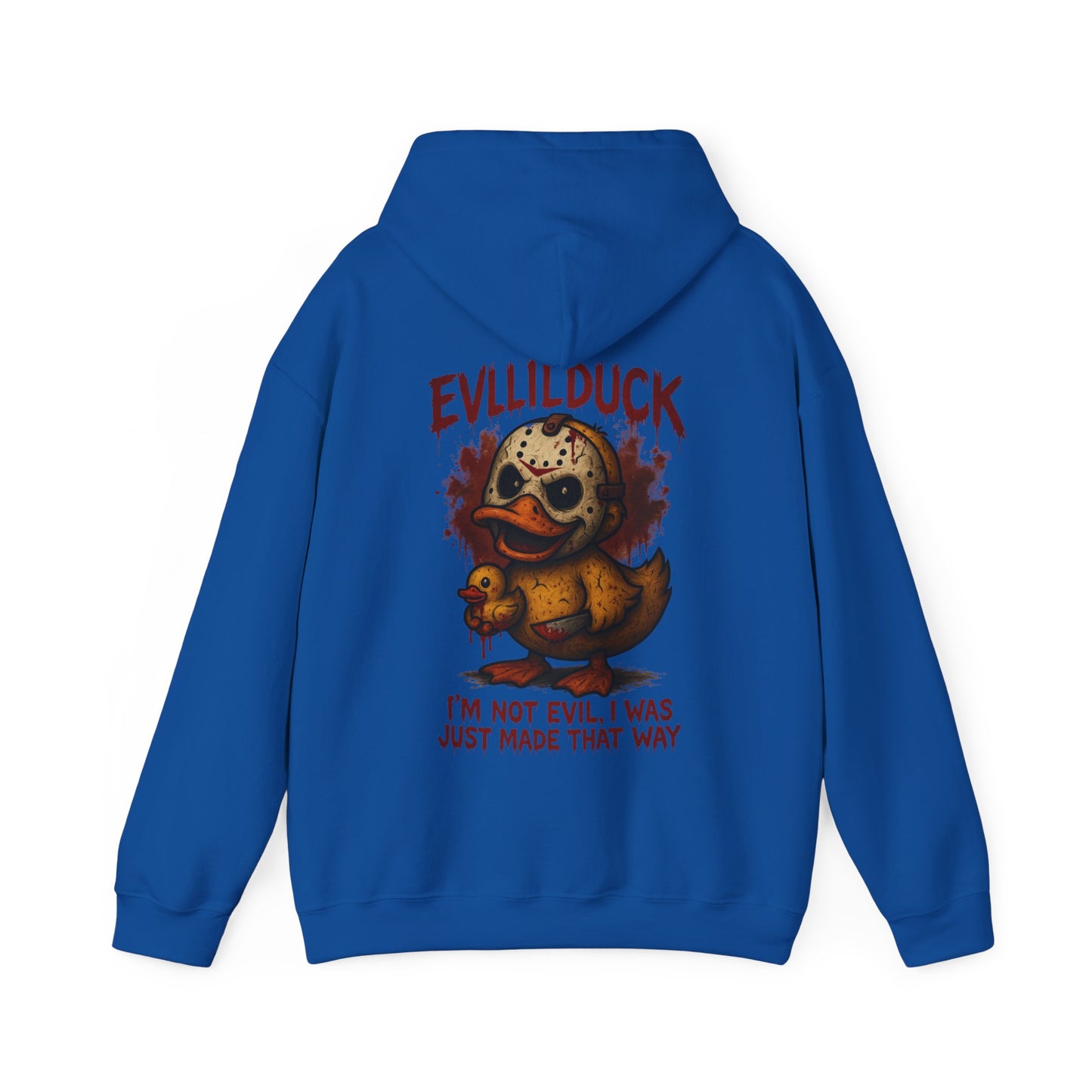 Evllilduck Funny Horror Themed Hoodie - Unisex Sweatshirt for Halloween